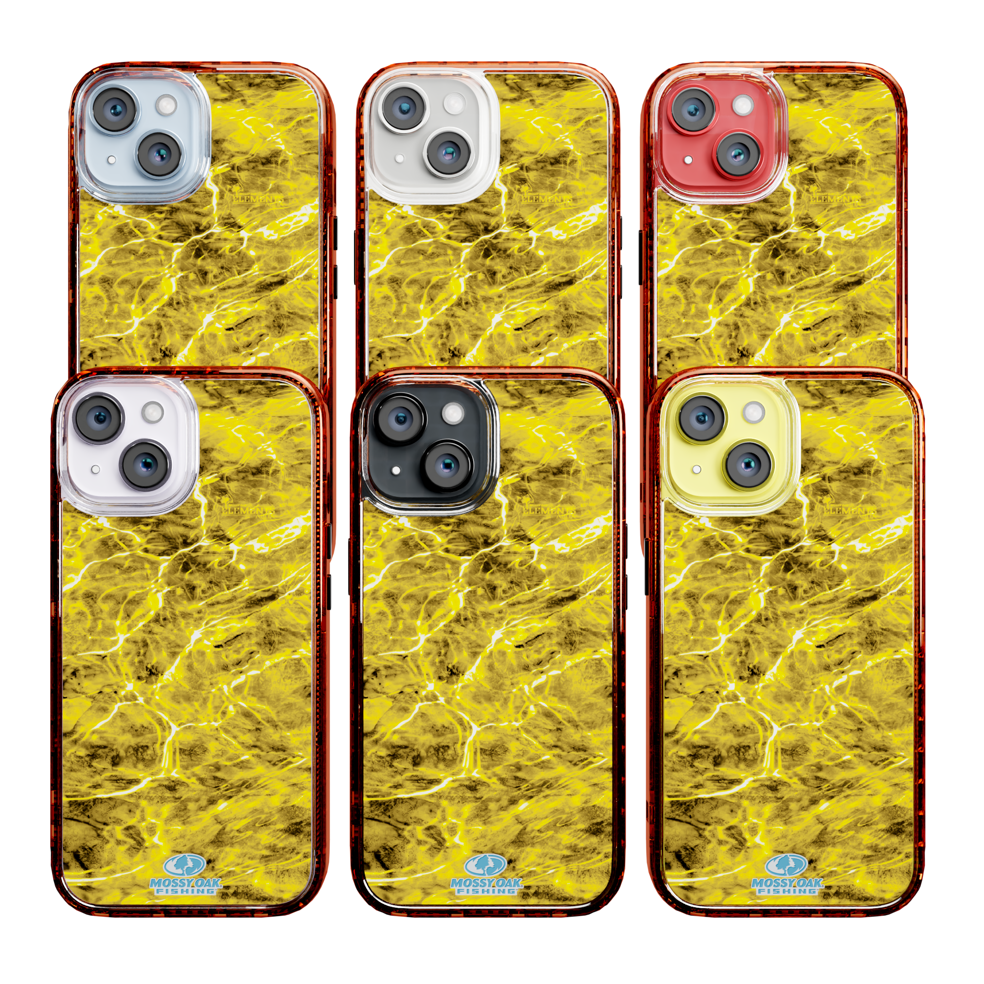 Mossy Oak Magnitude Series for Apple iPhone 14  - Agua Yellowfin Blaze Orange