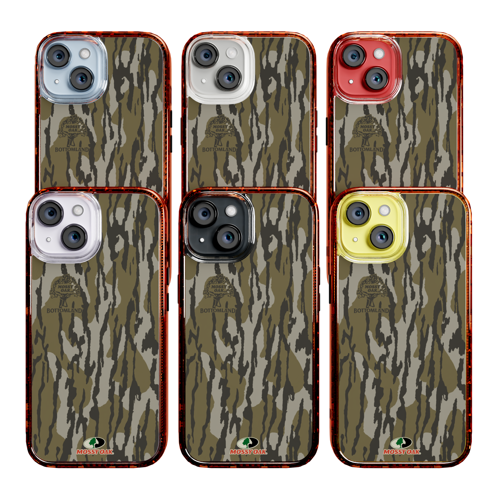 Mossy Oak Magnitude Series for Apple iPhone 14 - Bottomland Orig Blaze Orange