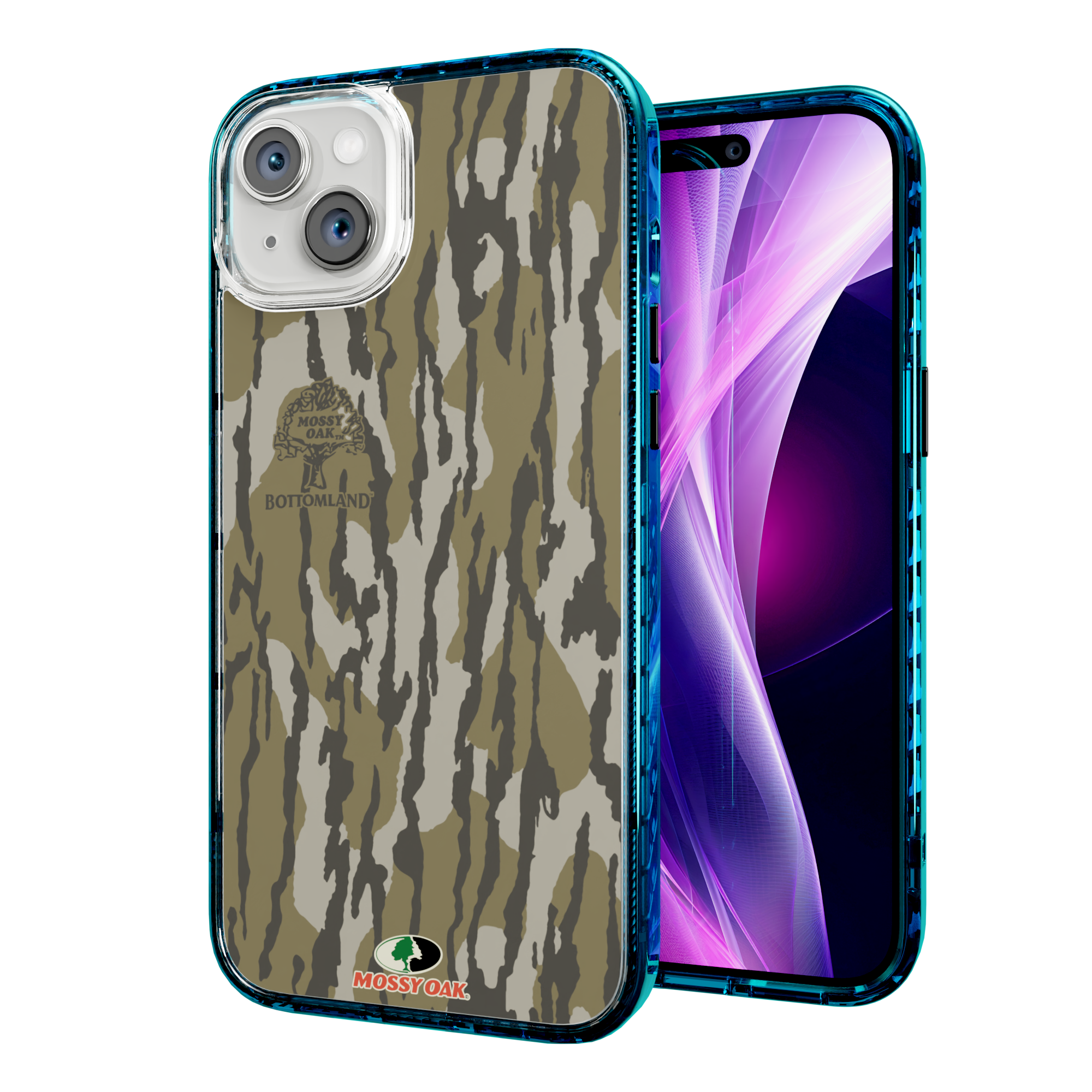 Mossy Oak Magnitude Case for Apple iPhone 14 Plus - Bottomland Orig Deep Sea Blue