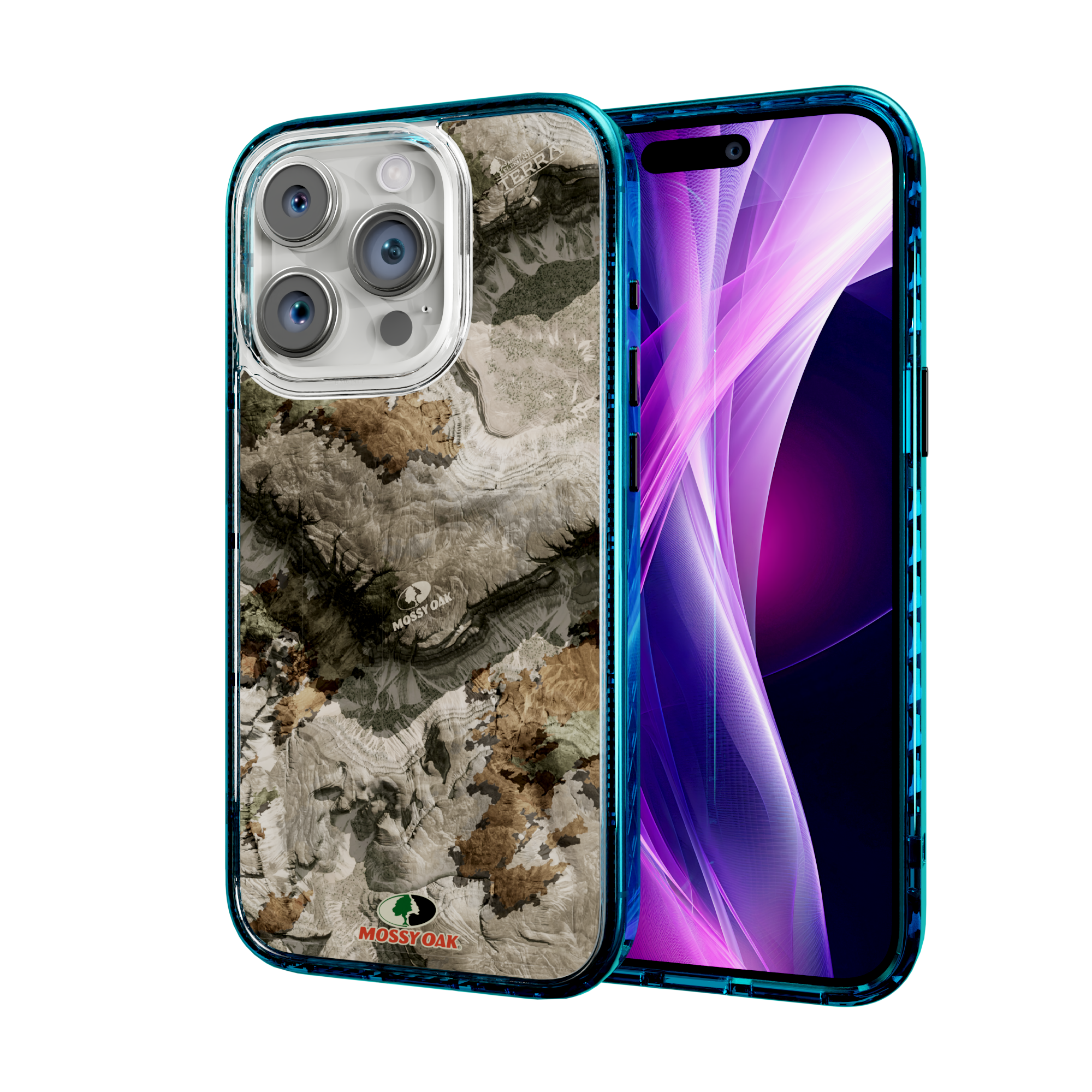 Mossy Oak Magnitude Series for Apple iPhone 14 Pro  - Terra Gila Deep Sea Blue