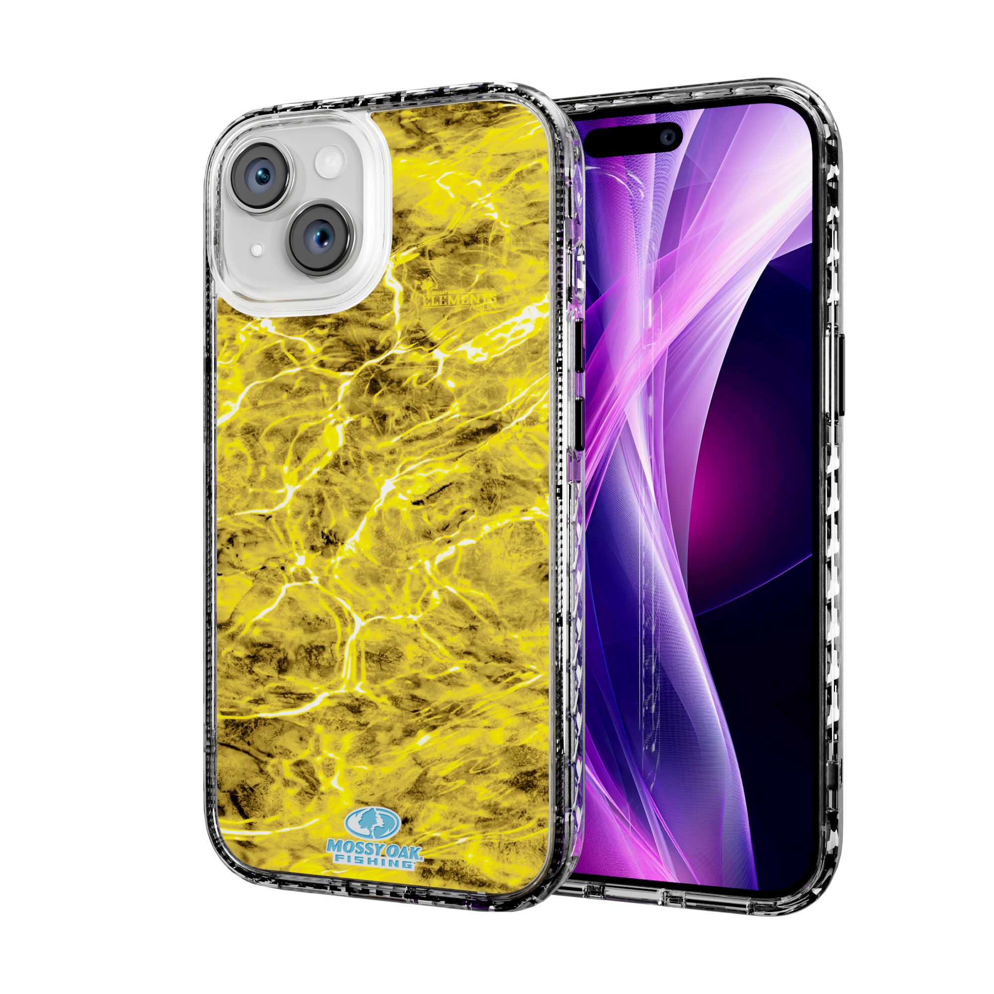 Mossy Oak Magnitude Series for Apple iPhone 15 - Agua Yellowfin Crystal Clear