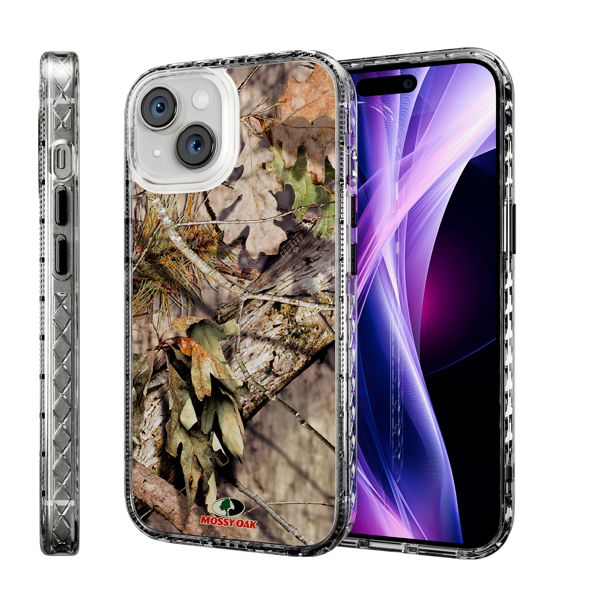 Slim MagSafe® Case for Apple iPhone 15 | Mossy Oak Breakup Country Camo Crystal Clear