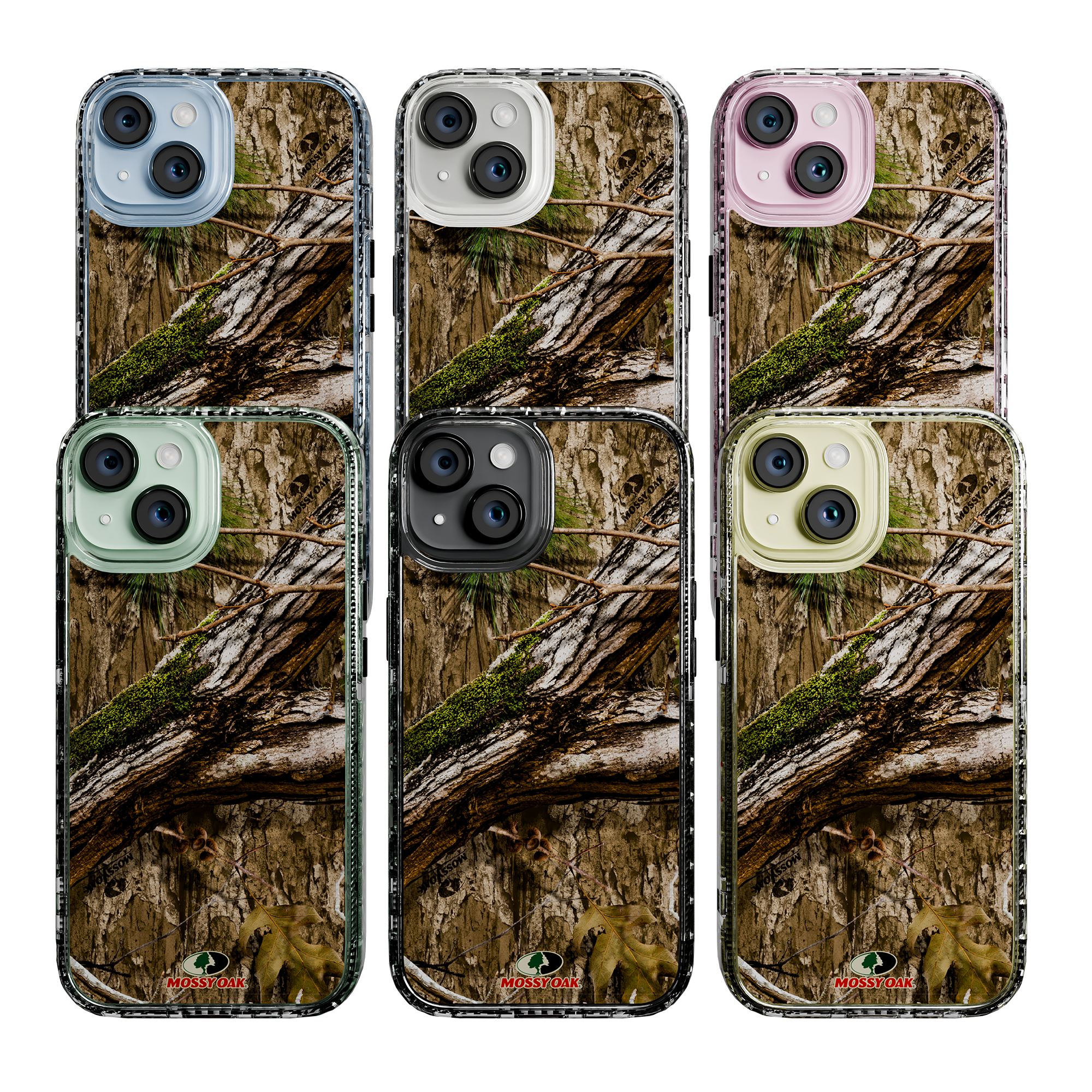 Slim MagSafe® Case for Apple iPhone 15 | Mossy Oak Country DNA Camo Crystal Clear
