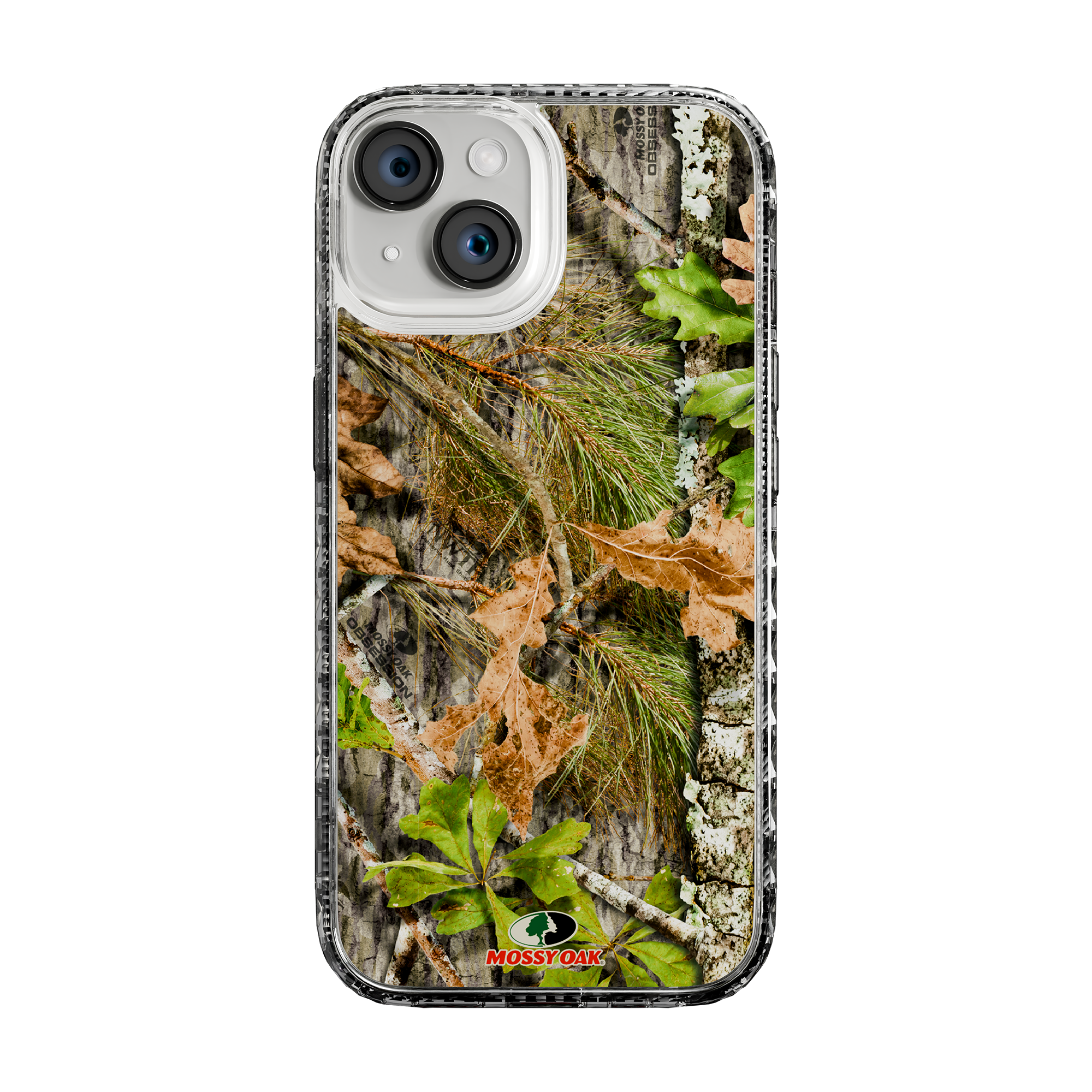 Slim MagSafe® Case for Apple iPhone 15 | Mossy Oak Obbsession Camo Crystal Clear
