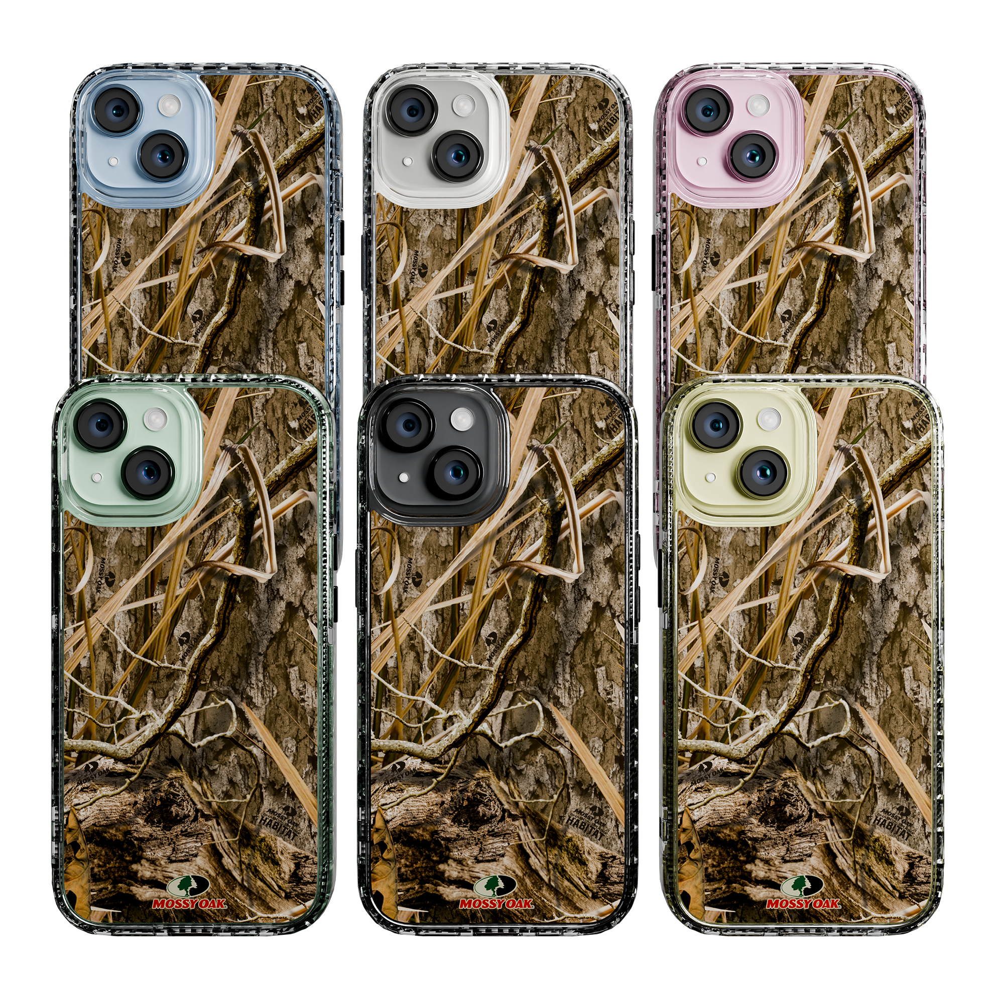Slim MagSafe® Case for Apple iPhone 15 | Mossy Oak Shadow Grass Camo Crystal Clear