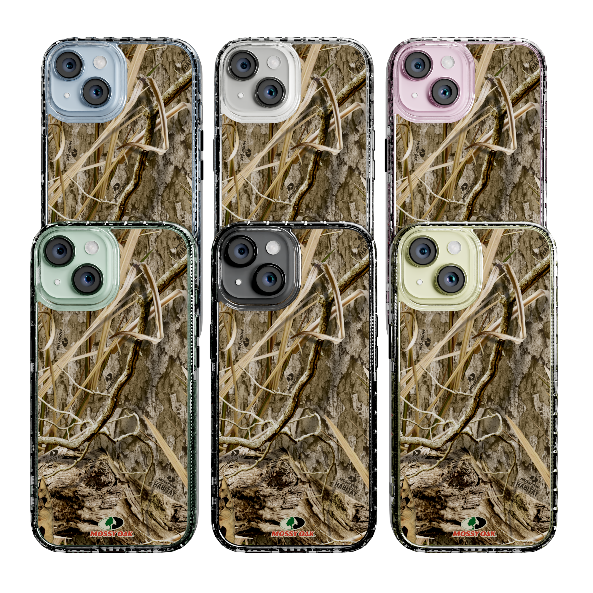 Mossy Oak Magnitude Series for Apple iPhone 15 - Shadow Grass Crystal Clear