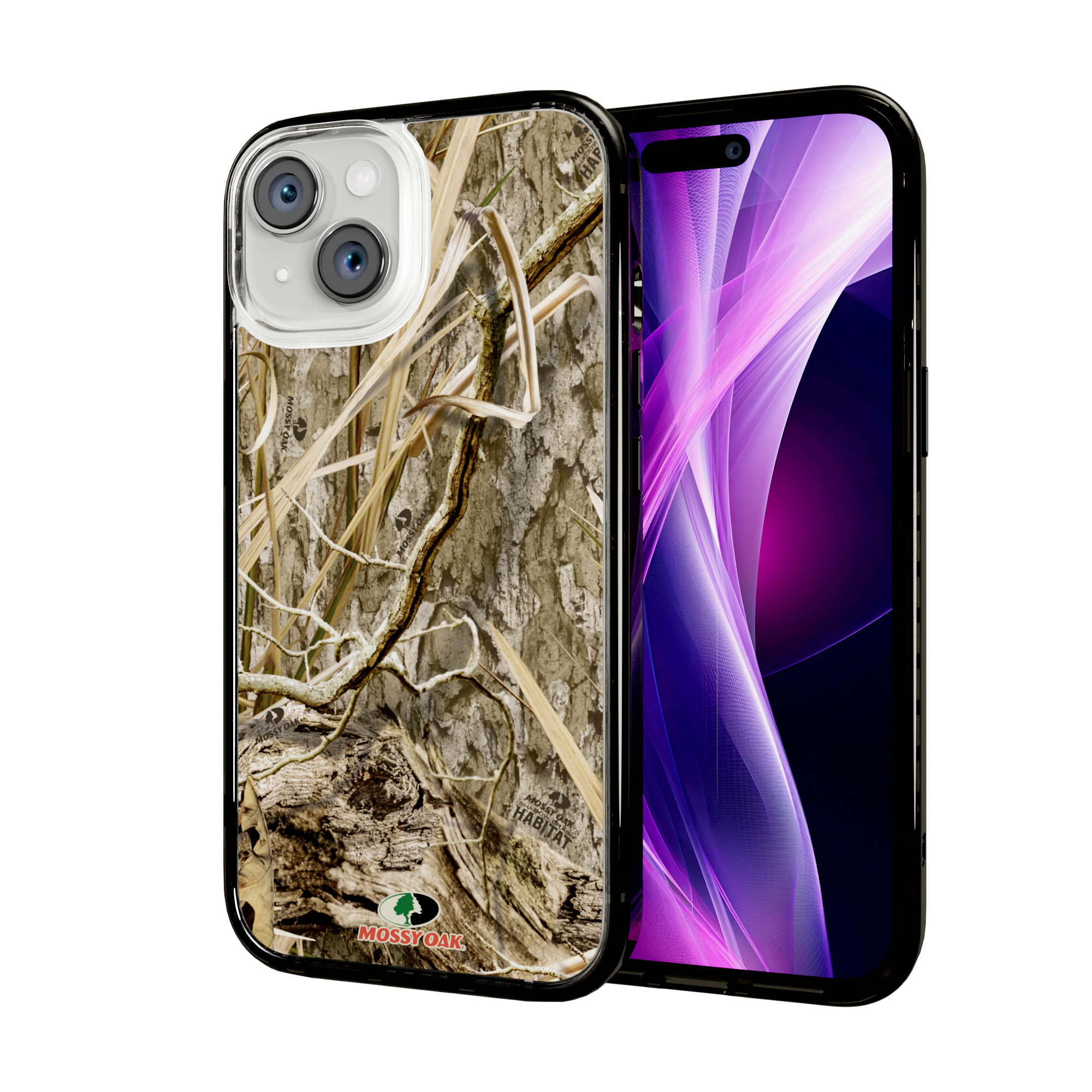 Mossy Oak Magnitude Series for Apple iPhone 15 - Shadow Grass Onyx Black