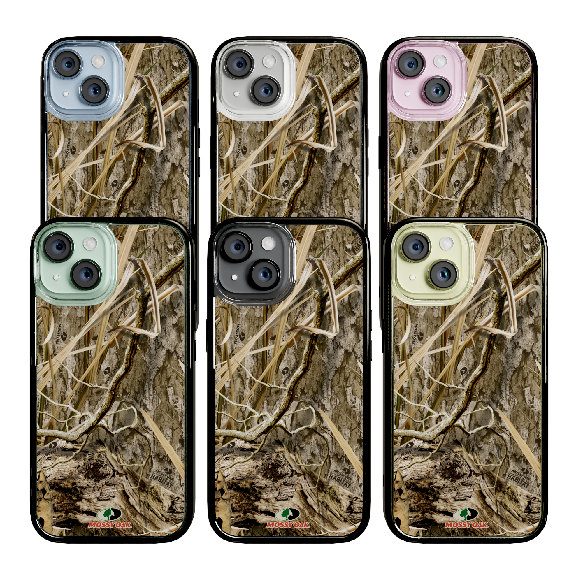 Mossy Oak Magnitude Series for Apple iPhone 15 - Shadow Grass Onyx Black