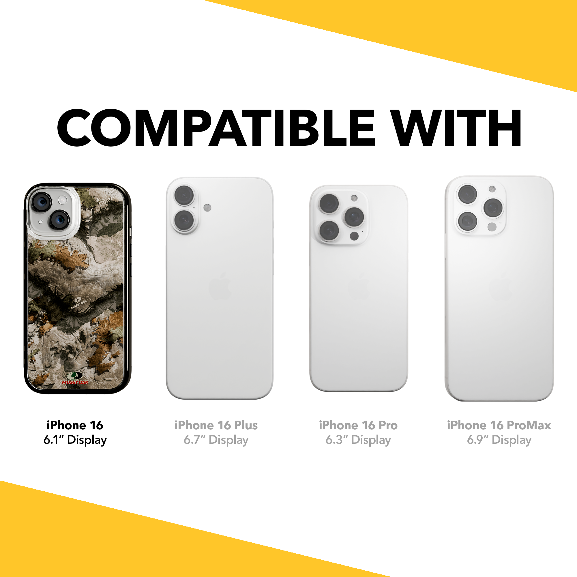 Slim MagSafe® Case for Apple iPhone 15 | Mossy Oak Terra Gila Camo Onyx Black