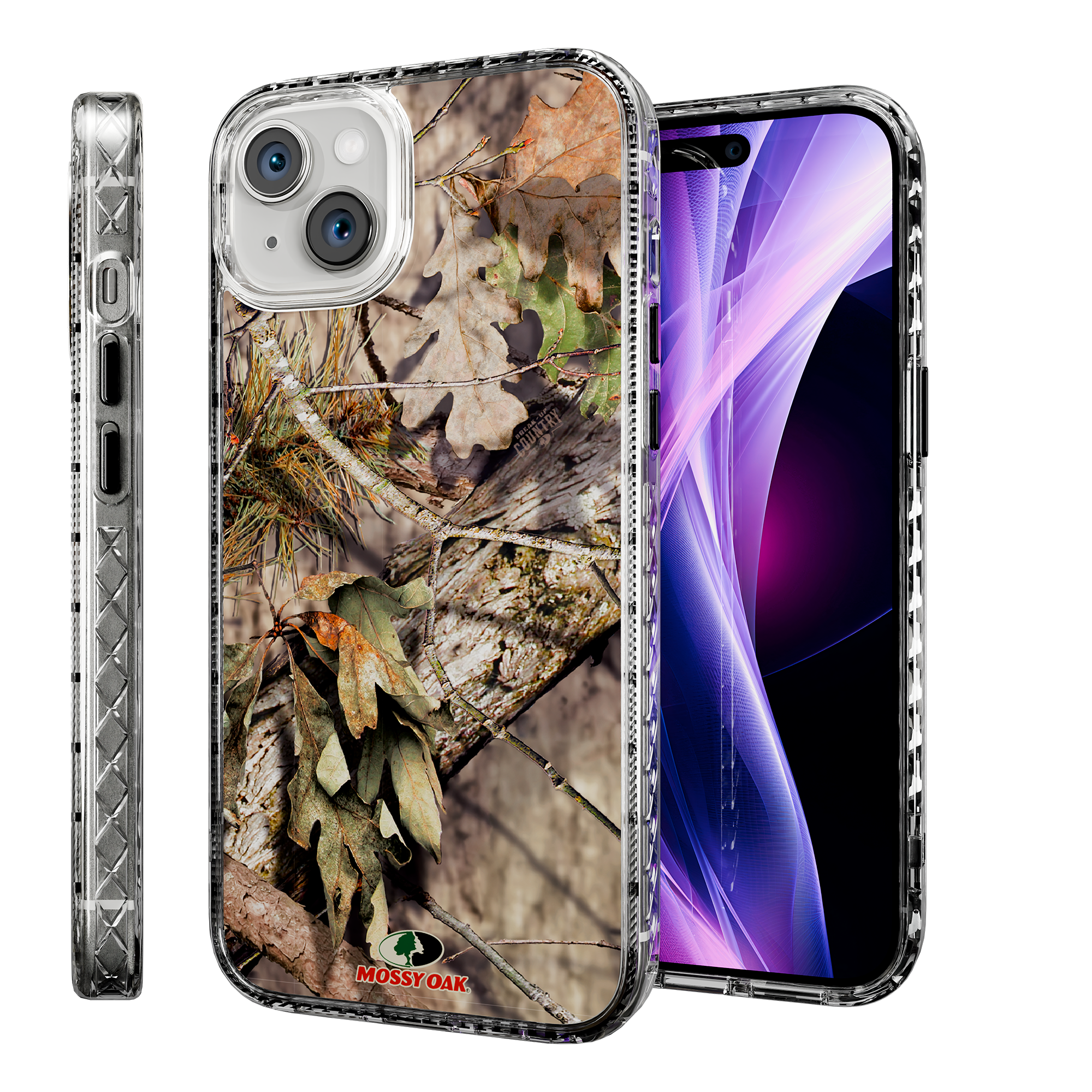 Slim MagSafe® Case for Apple iPhone 15 Plus | Mossy Oak Breakup Country Camo Crystal Clear