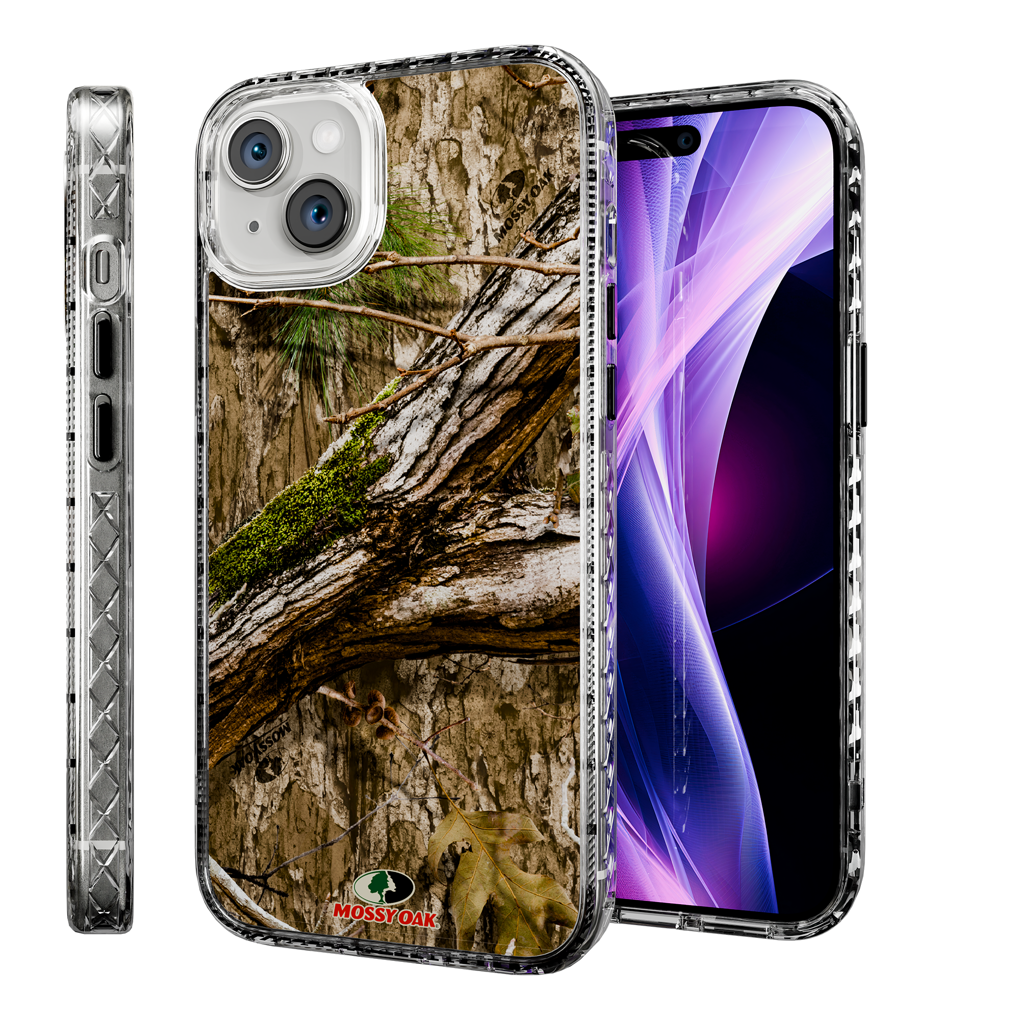 Slim MagSafe® Case for Apple iPhone 15 Plus | Mossy Oak Country DNA Camo Crystal Clear