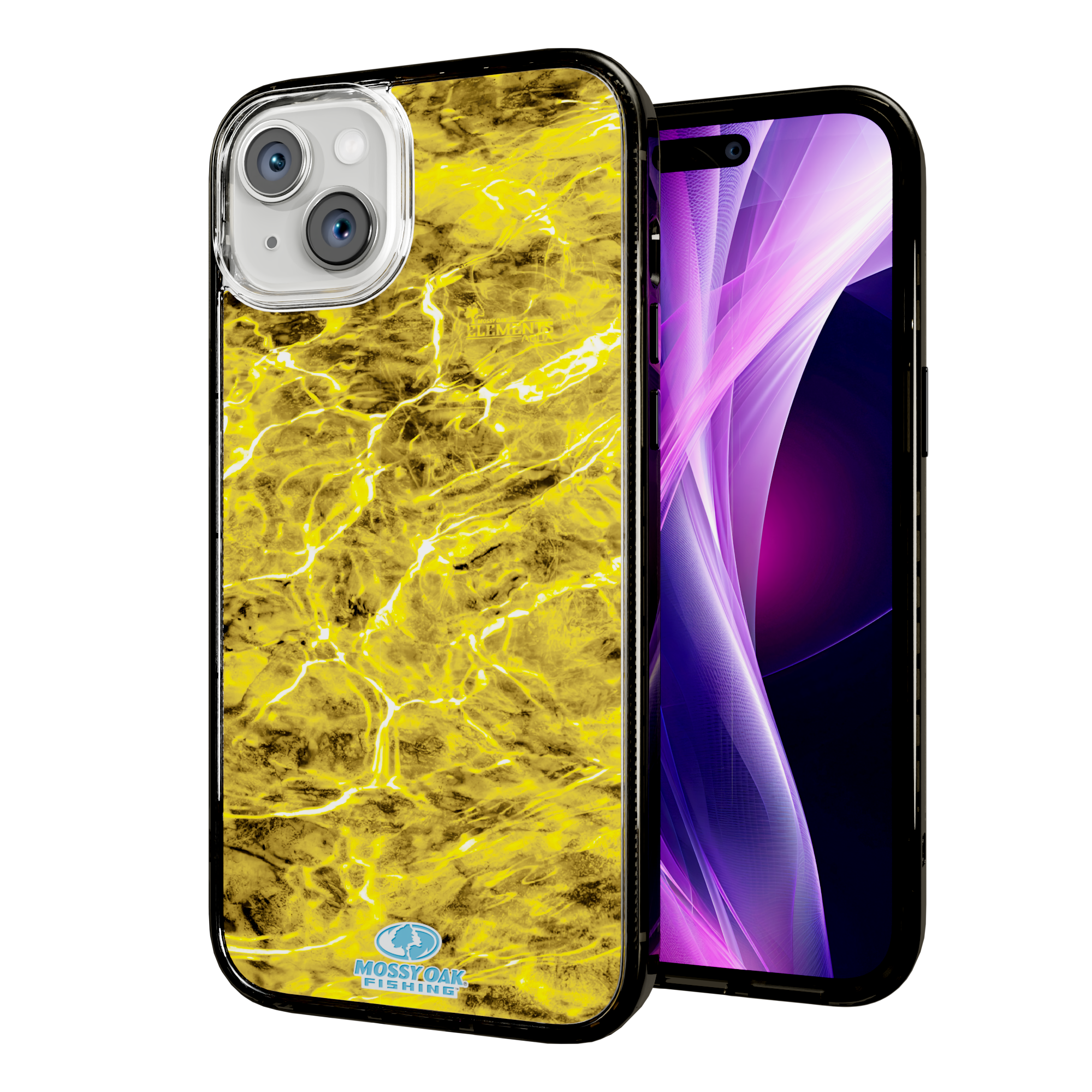 Mossy Oak Magnitude Series for Apple iPhone 15 Plus - Agua Yellowfin Onyx Black