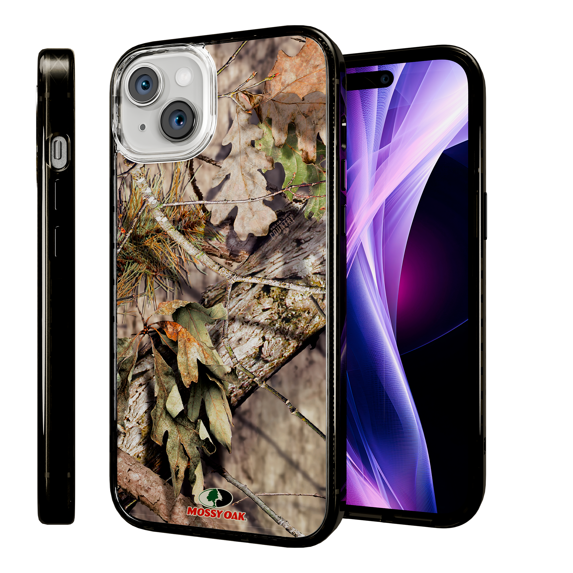 Slim MagSafe® Case for Apple iPhone 15 Plus | Mossy Oak Breakup Country Camo Onyx Black