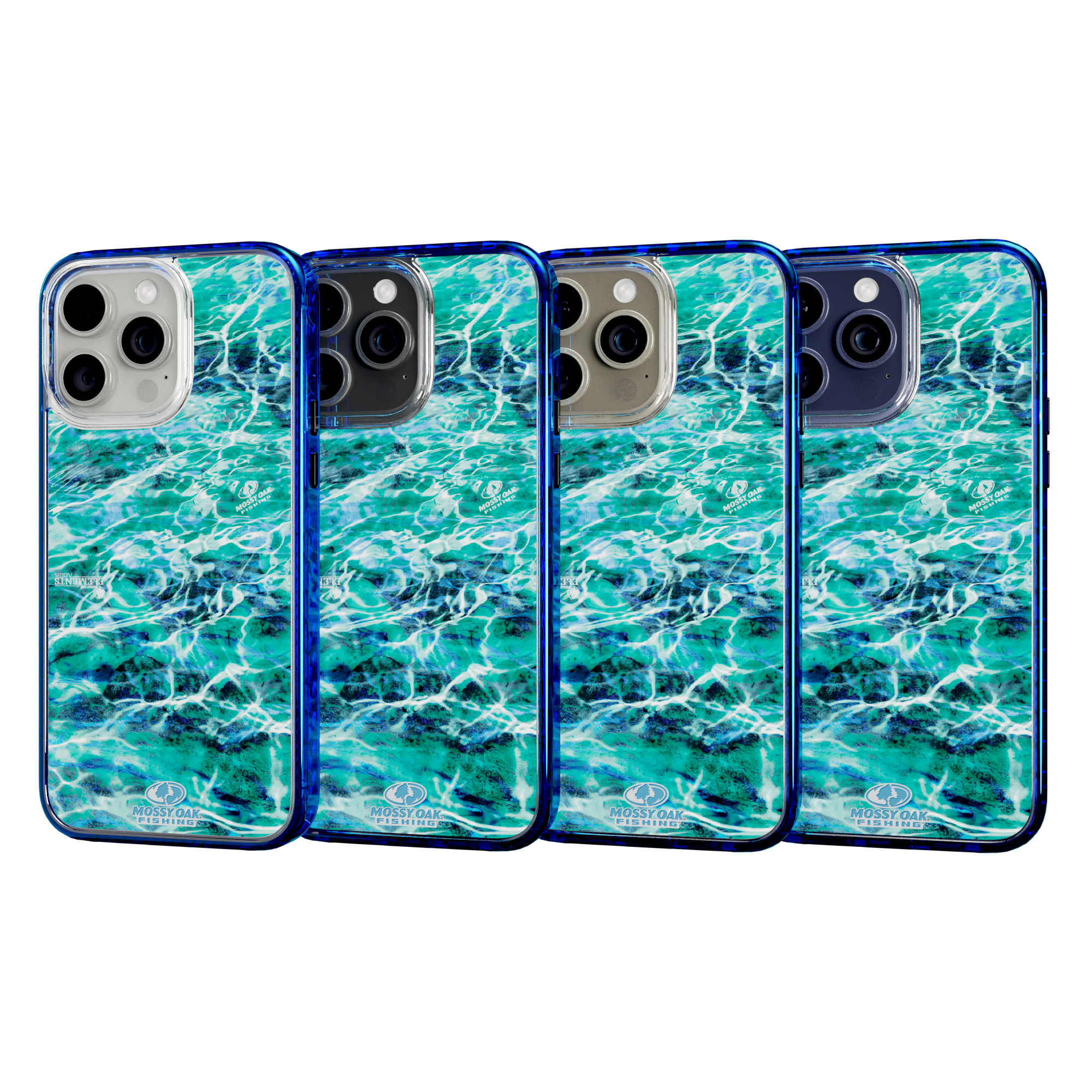 Mossy Oak Magnitude Series for Apple iPhone 15 Pro Max - Agua Seafoam Bermuda Blue