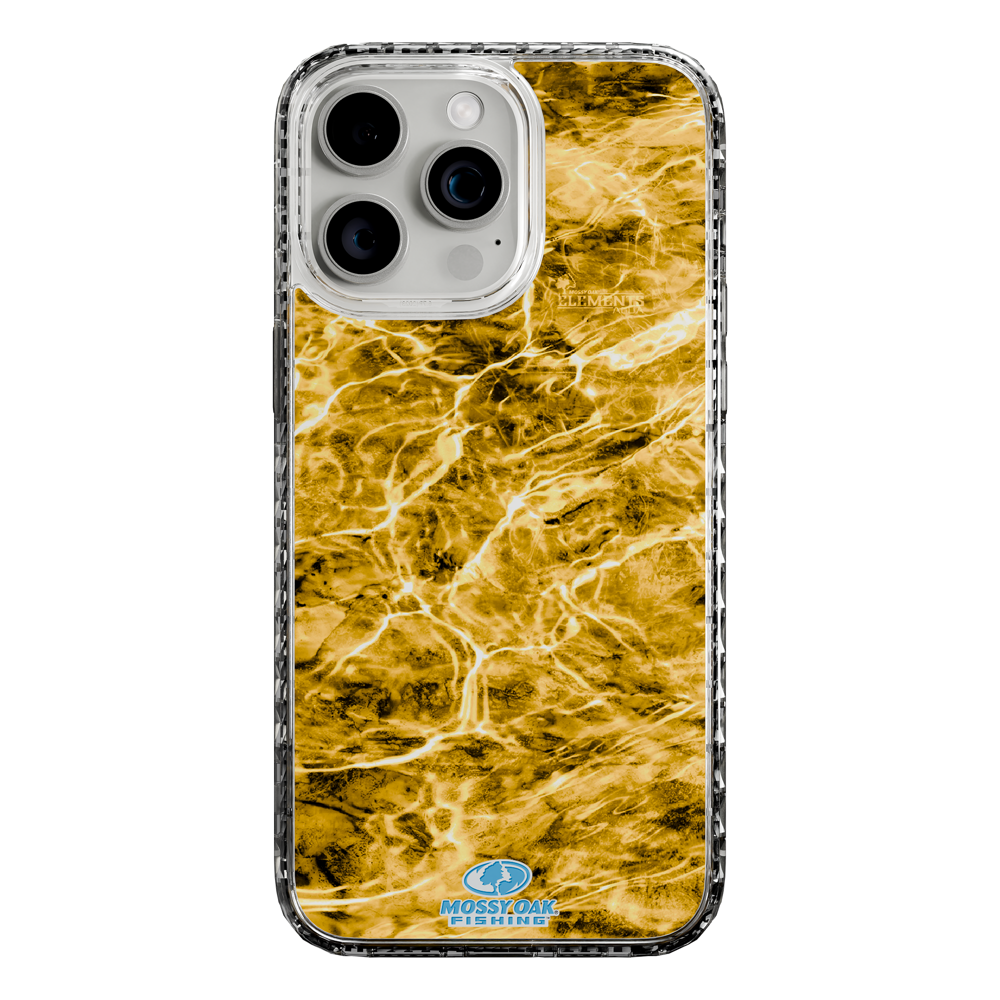 Slim MagSafe® Case for Apple iPhone 15 Pro Max | Mossy Oak Agua Yellowfin Camo Crystal Clear