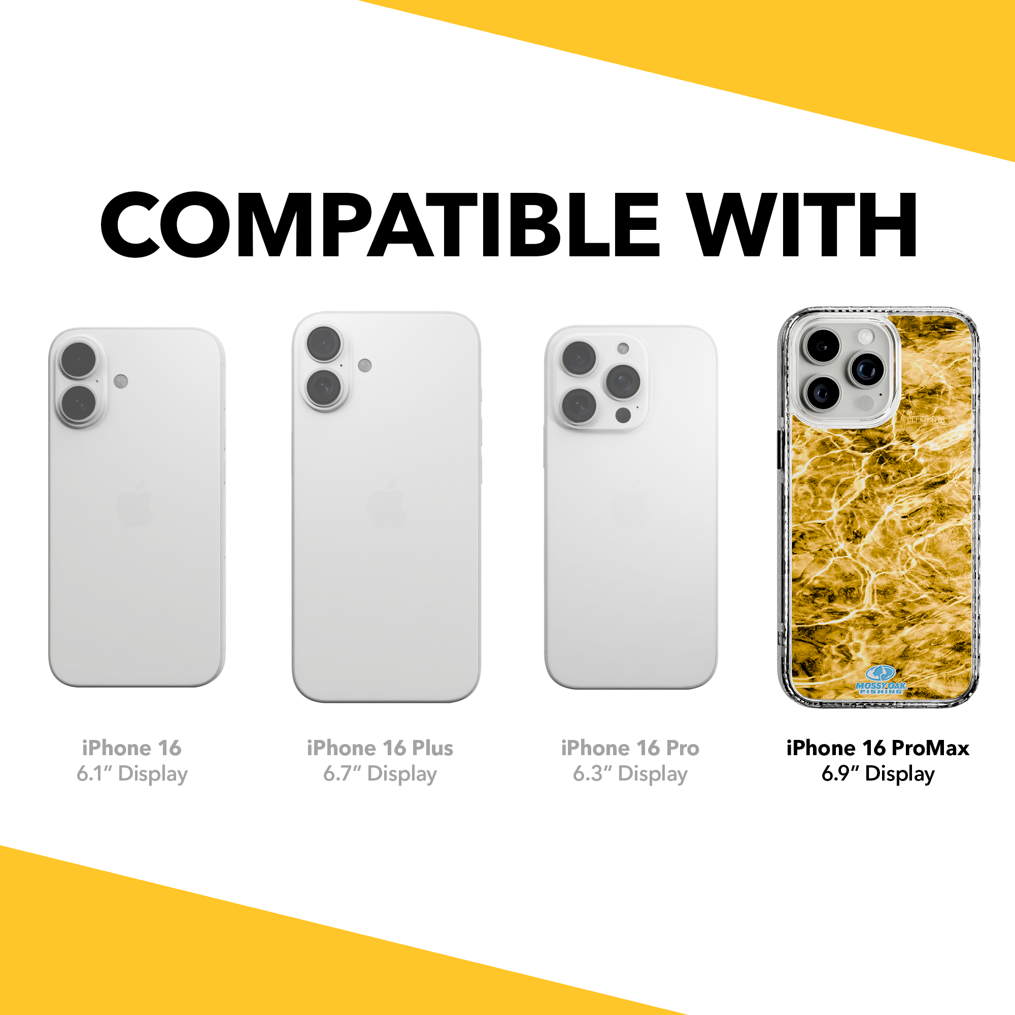 Slim MagSafe® Case for Apple iPhone 15 Pro Max | Mossy Oak Agua Yellowfin Camo Crystal Clear