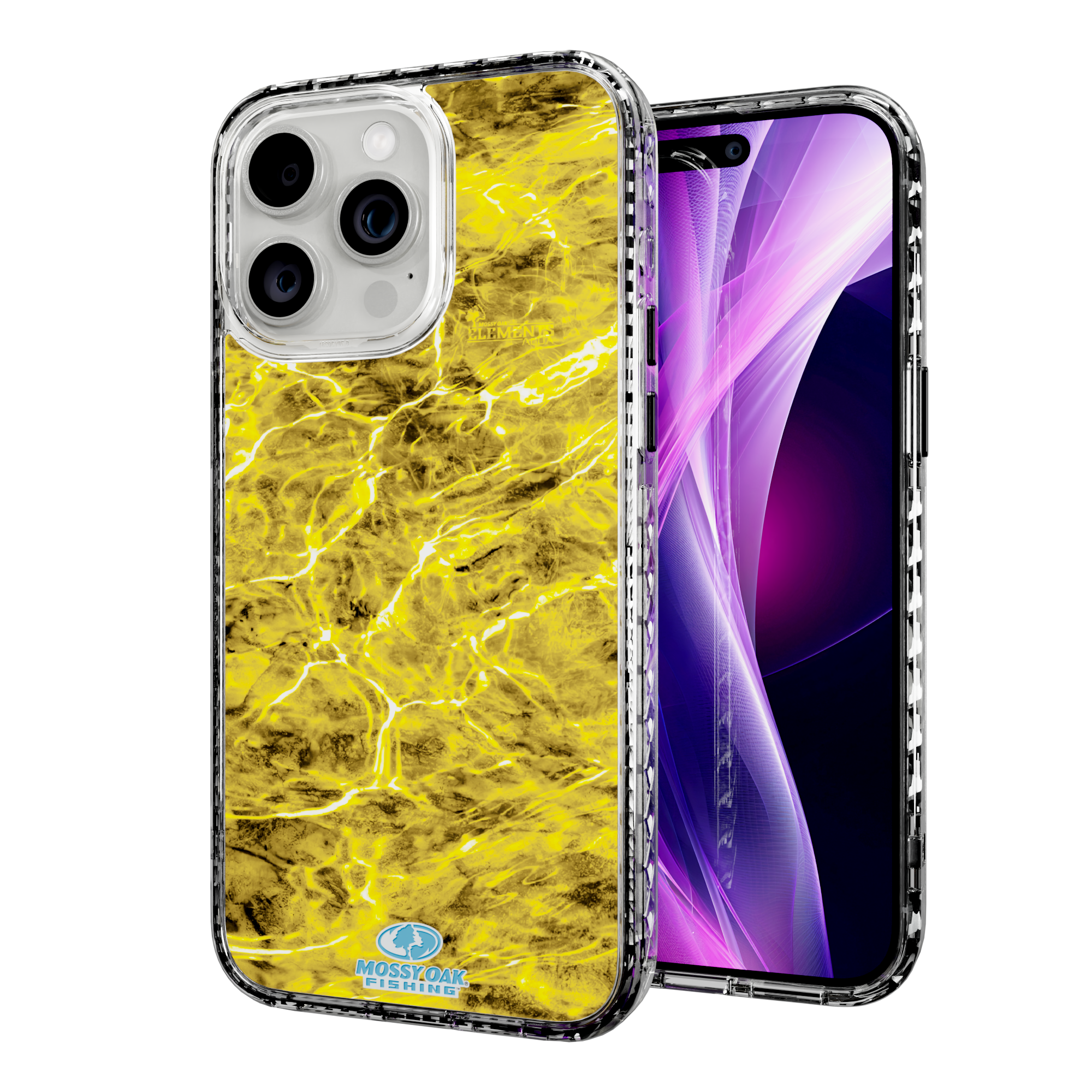 Mossy Oak Magnitude Series for Apple iPhone 15 Pro Max - Agua Yellowfin Crystal Clear