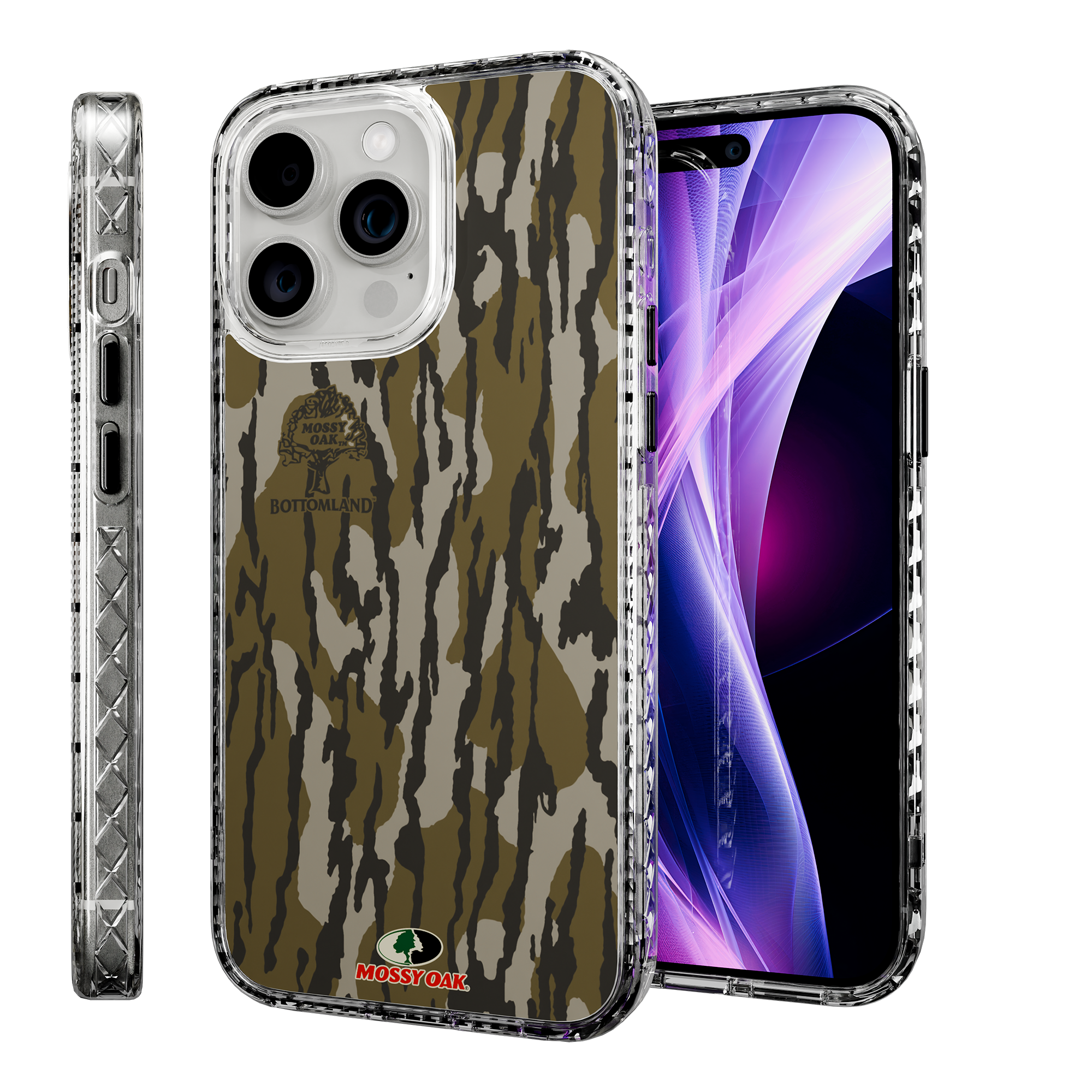 Slim MagSafe® Case for Apple iPhone 15 Pro Max | Mossy Oak Bottomland Camo Crystal Clear