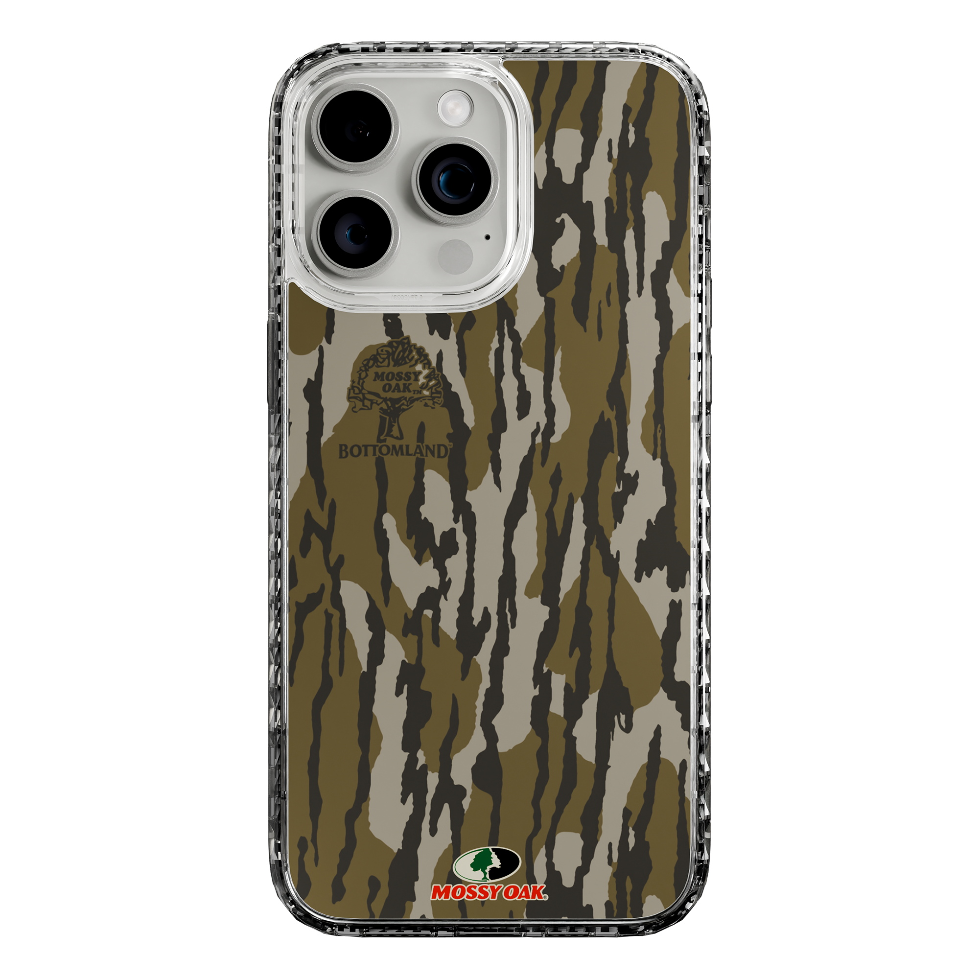 Slim MagSafe® Case for Apple iPhone 15 Pro Max | Mossy Oak Bottomland Camo Crystal Clear