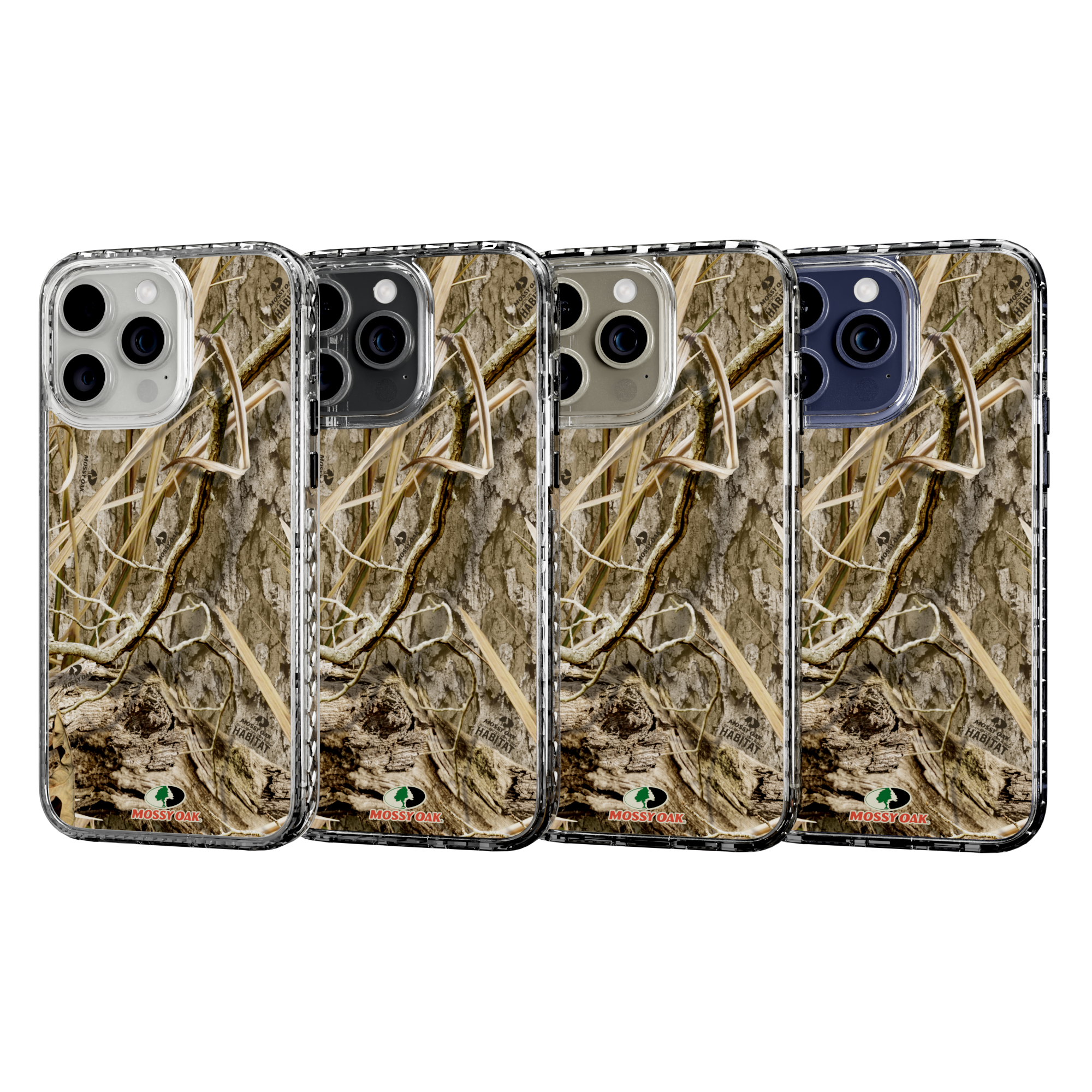 Mossy Oak Magnitude Series for Apple iPhone 15 Pro Max - Shadow Grass Crystal Clear