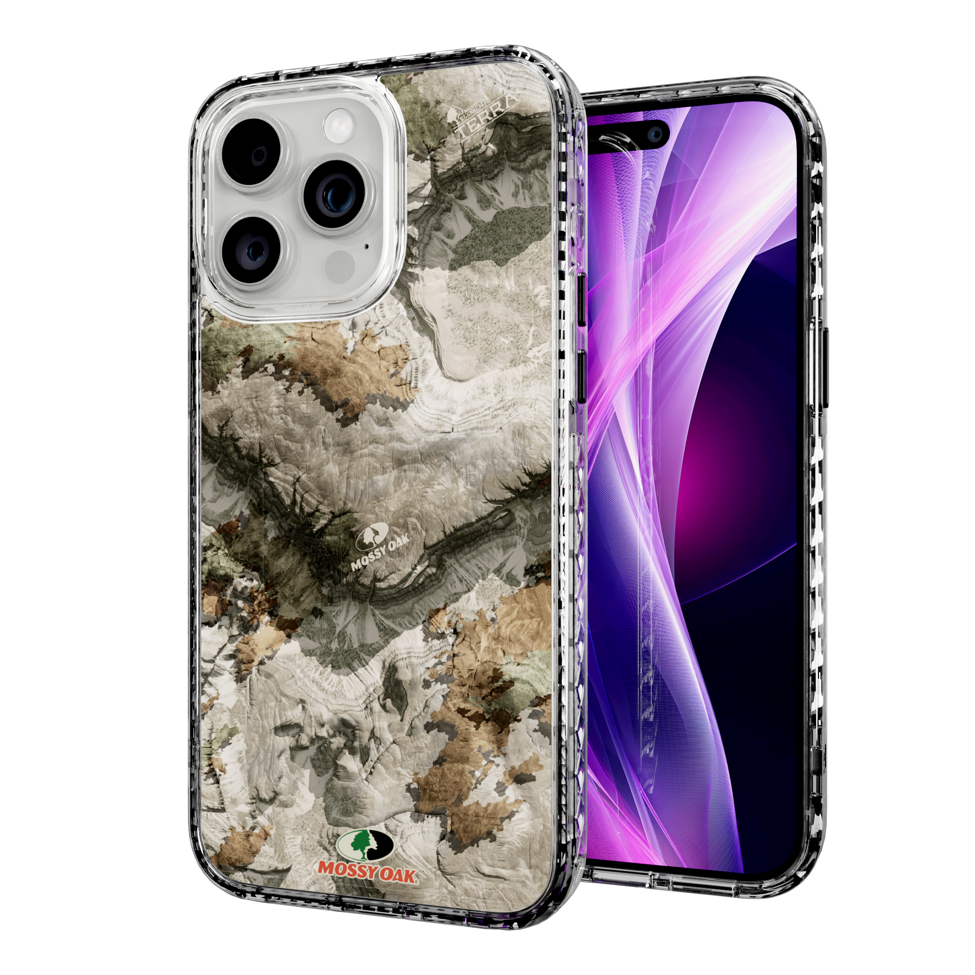 Mossy Oak Magnitude Series for Apple iPhone 15 Pro Max - Terra Gila Crystal Clear