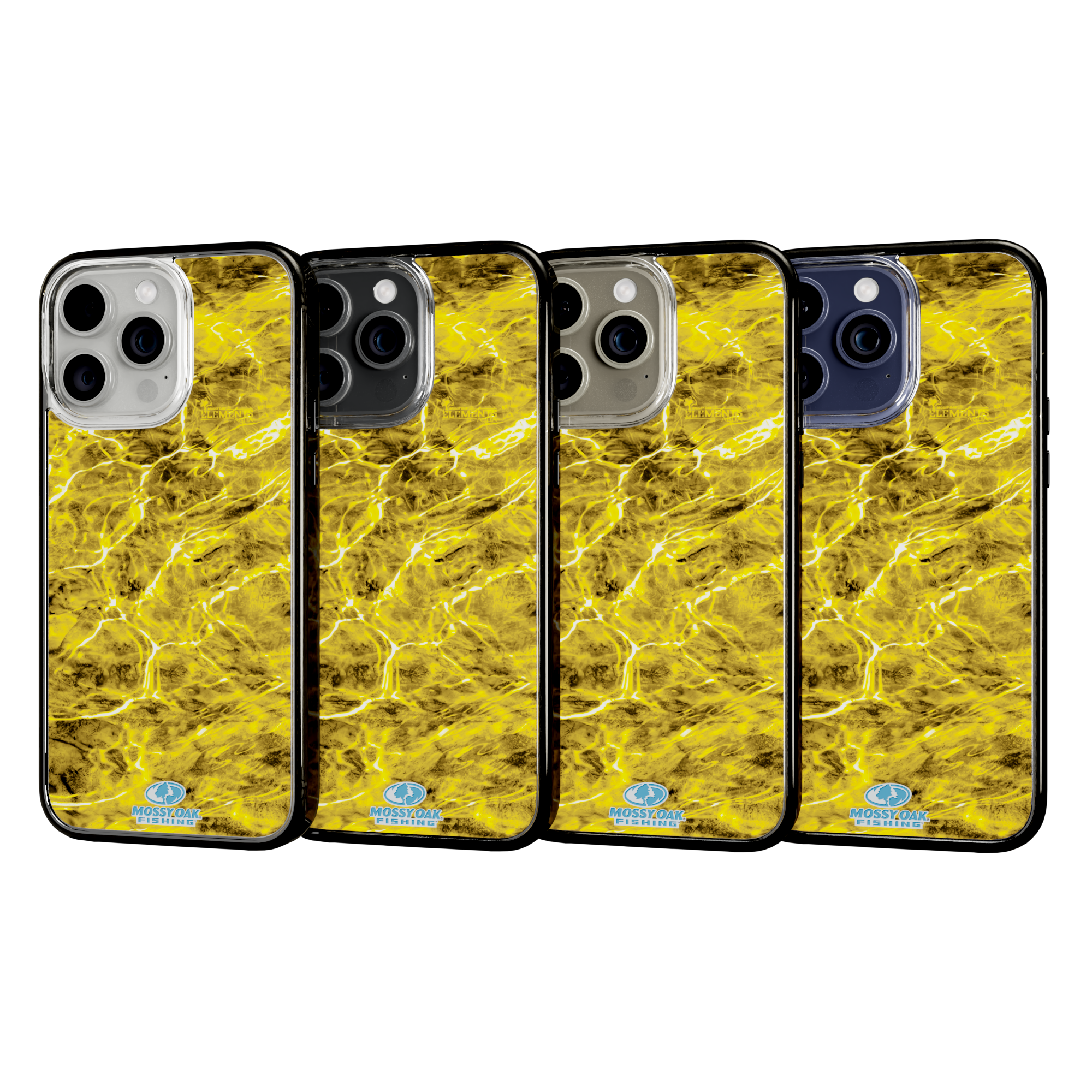 Mossy Oak Magnitude Series for Apple iPhone 15 Pro Max - Agua Yellowfin Onyx Black
