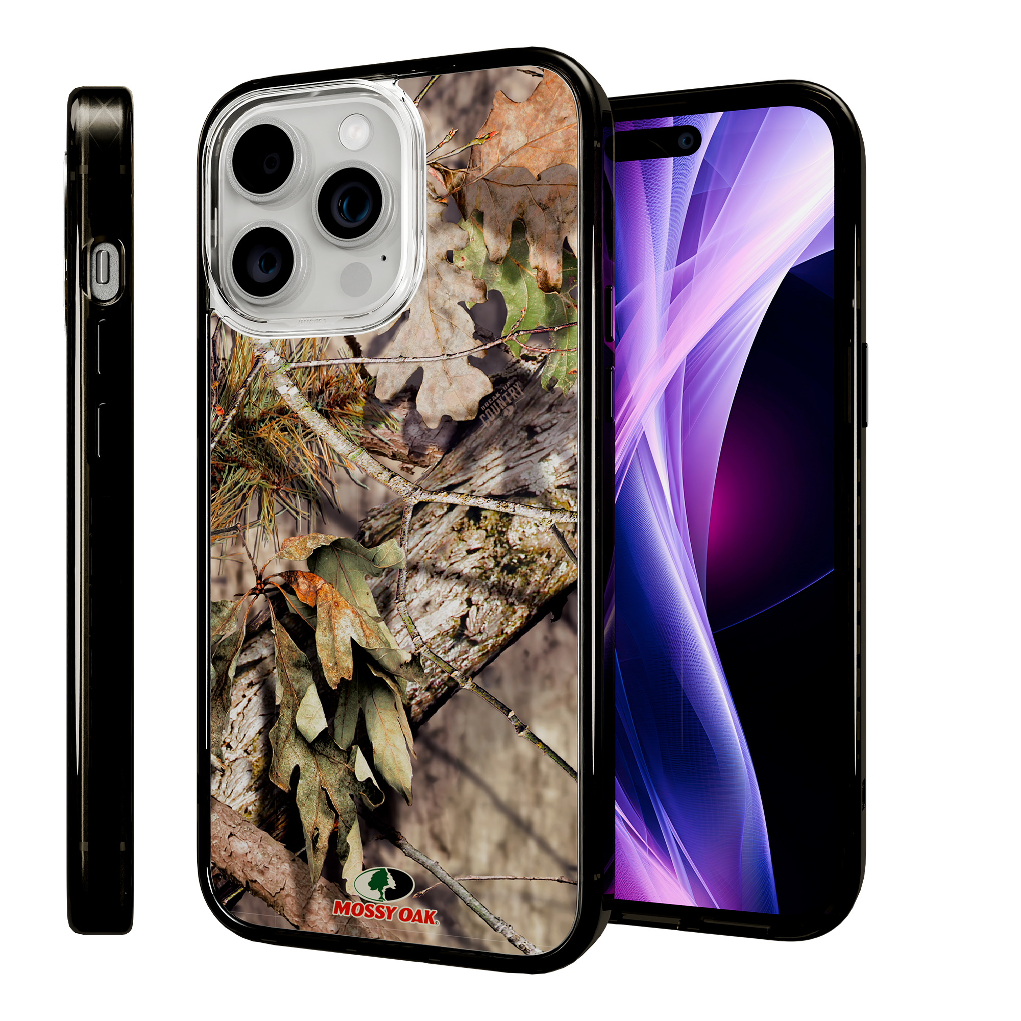 Slim MagSafe® Case for Apple iPhone 15 Pro Max | Mossy Oak Breakup Country Camo Onyx Black