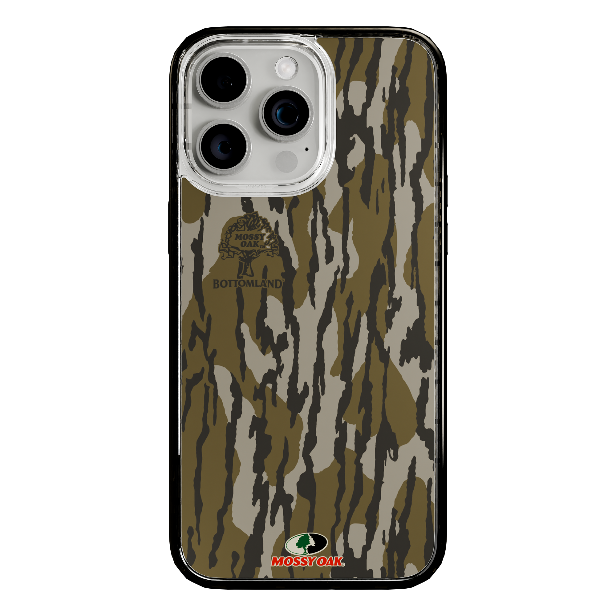 Slim MagSafe® Case for Apple iPhone 15 Pro Max | Mossy Oak Bottomland Camo Onyx Black