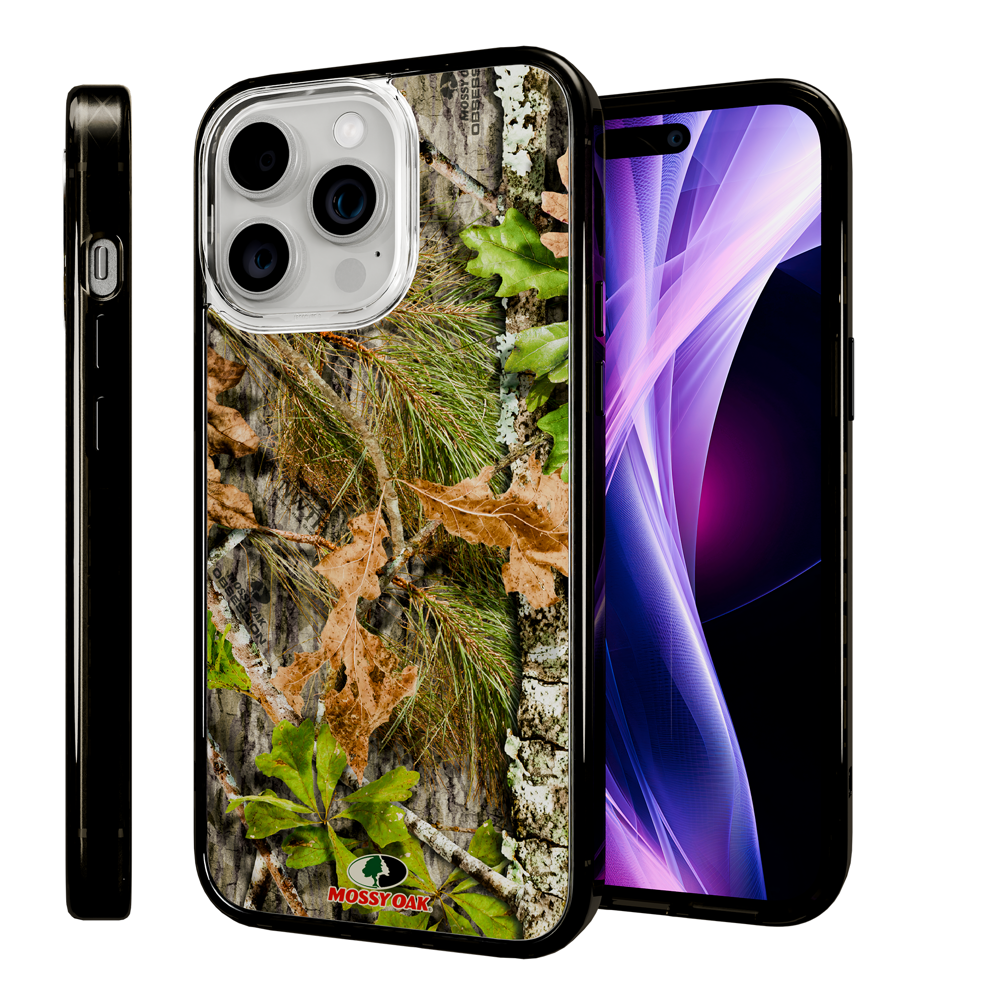 Slim MagSafe® Case for Apple iPhone 15 Pro Max | Mossy Oak Obsession Camo Onyx Black