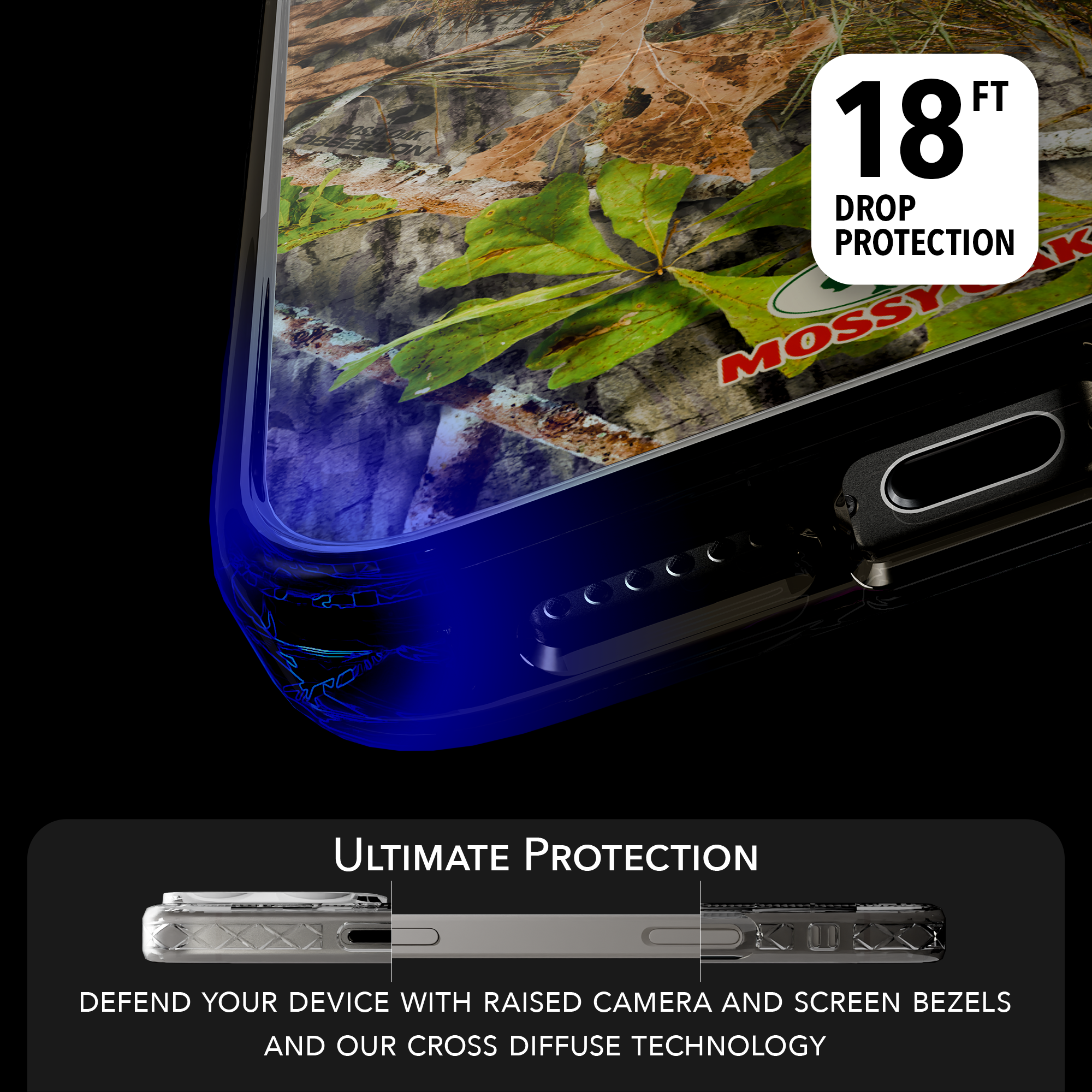 Slim MagSafe® Case for Apple iPhone 15 Pro Max | Mossy Oak Obsession Camo Onyx Black