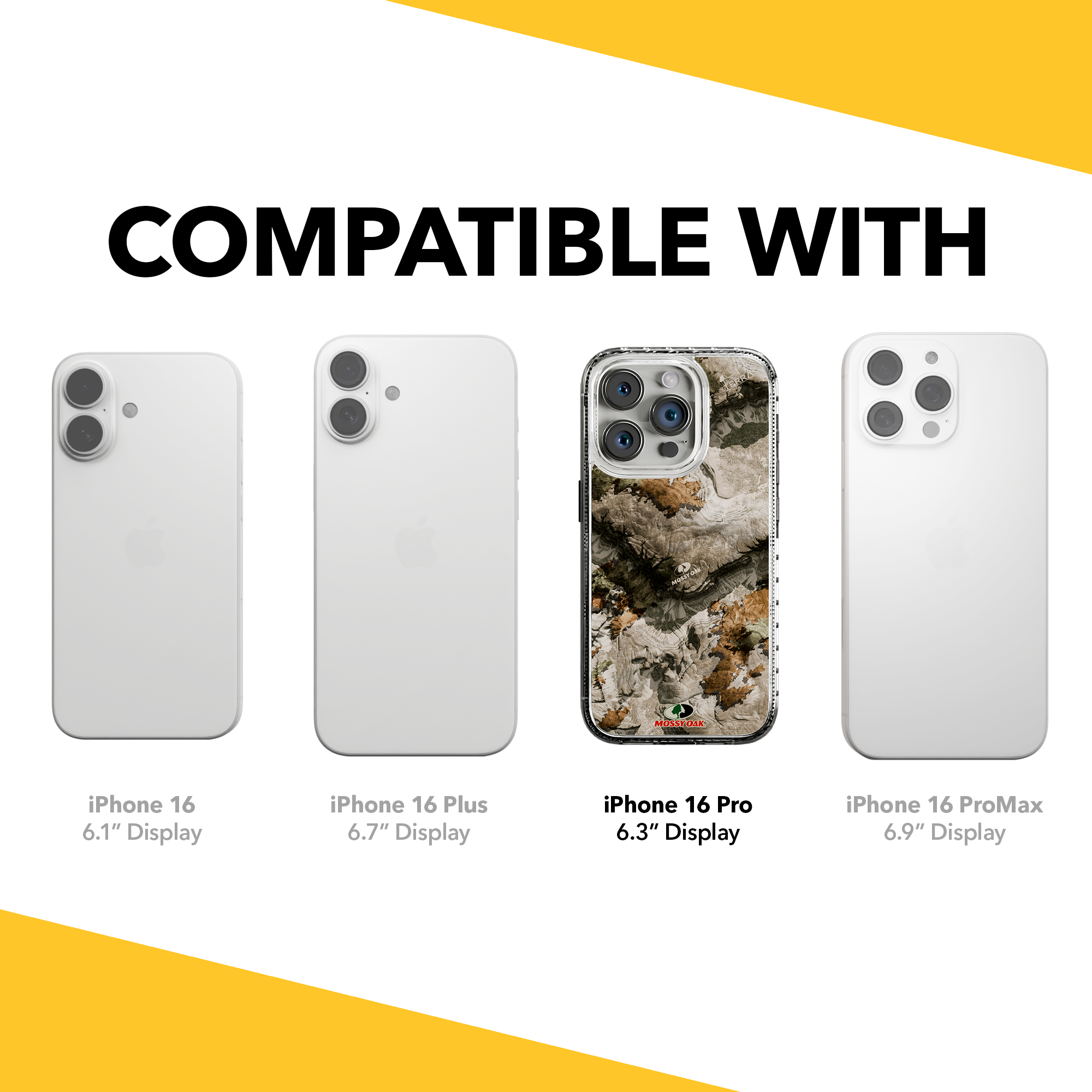 Slim MagSafe® Case for Apple iPhone 15 Pro | Mossy Oak Terra Gila Camo Crystal Clear