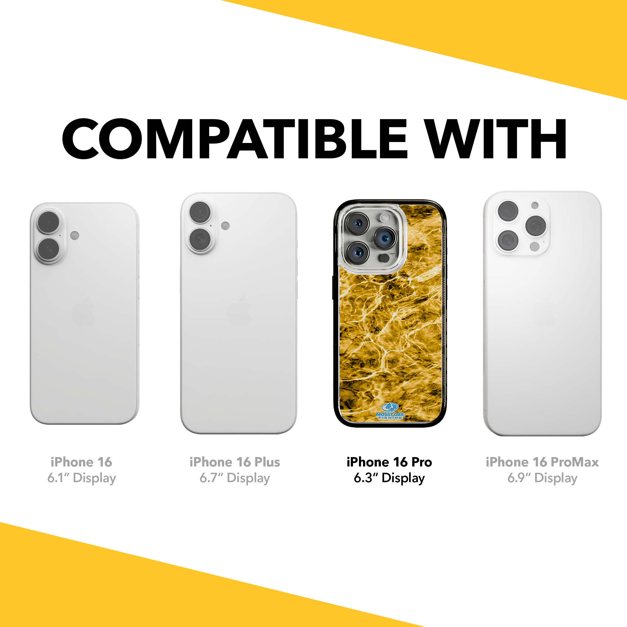 Slim MagSafe® Case for Apple iPhone 15 Pro | Mossy Oak Agua Yellowfin Camo Onyx Black