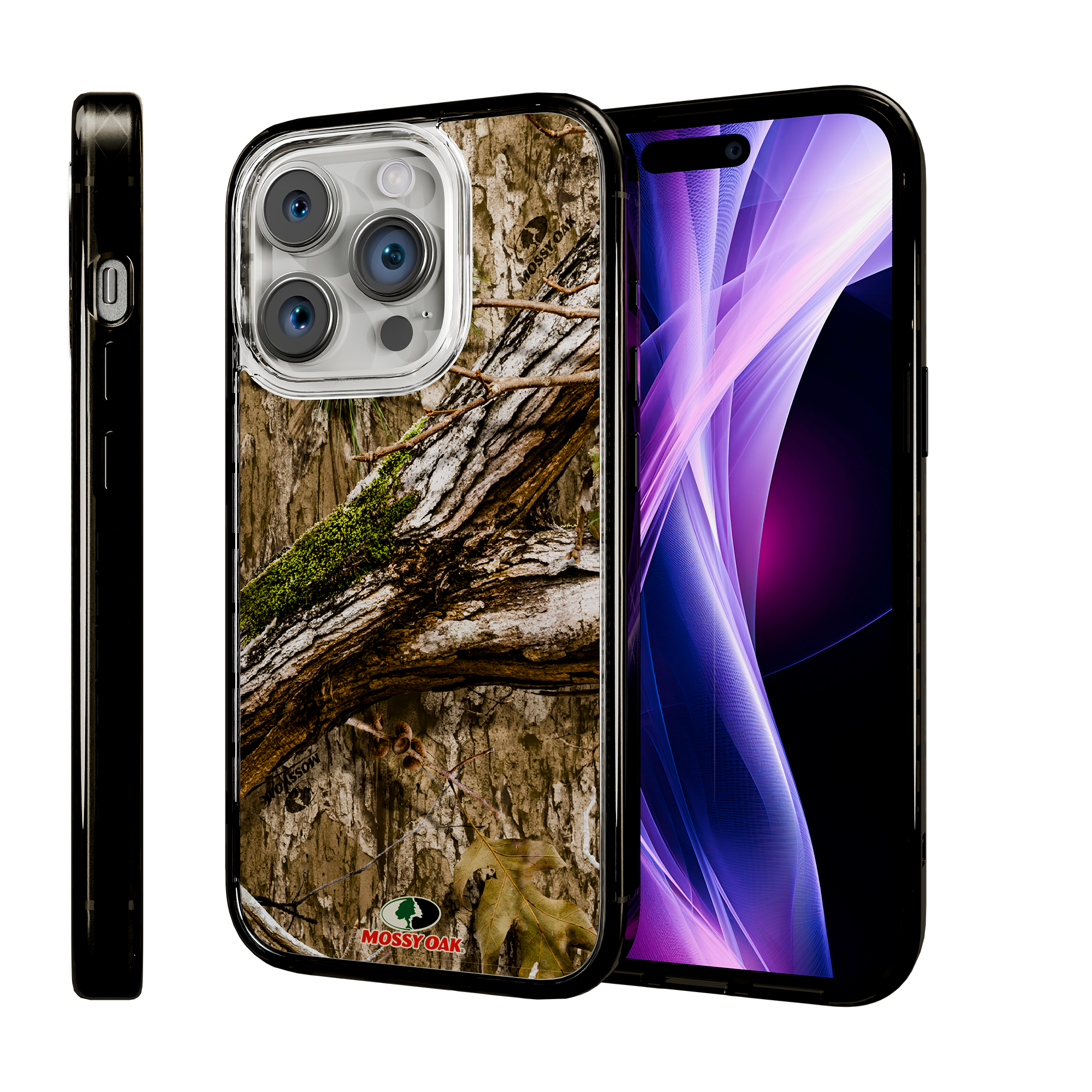 Slim MagSafe® Case for Apple iPhone 15 Pro | Mossy Oak Country DNA Camo Onyx Black