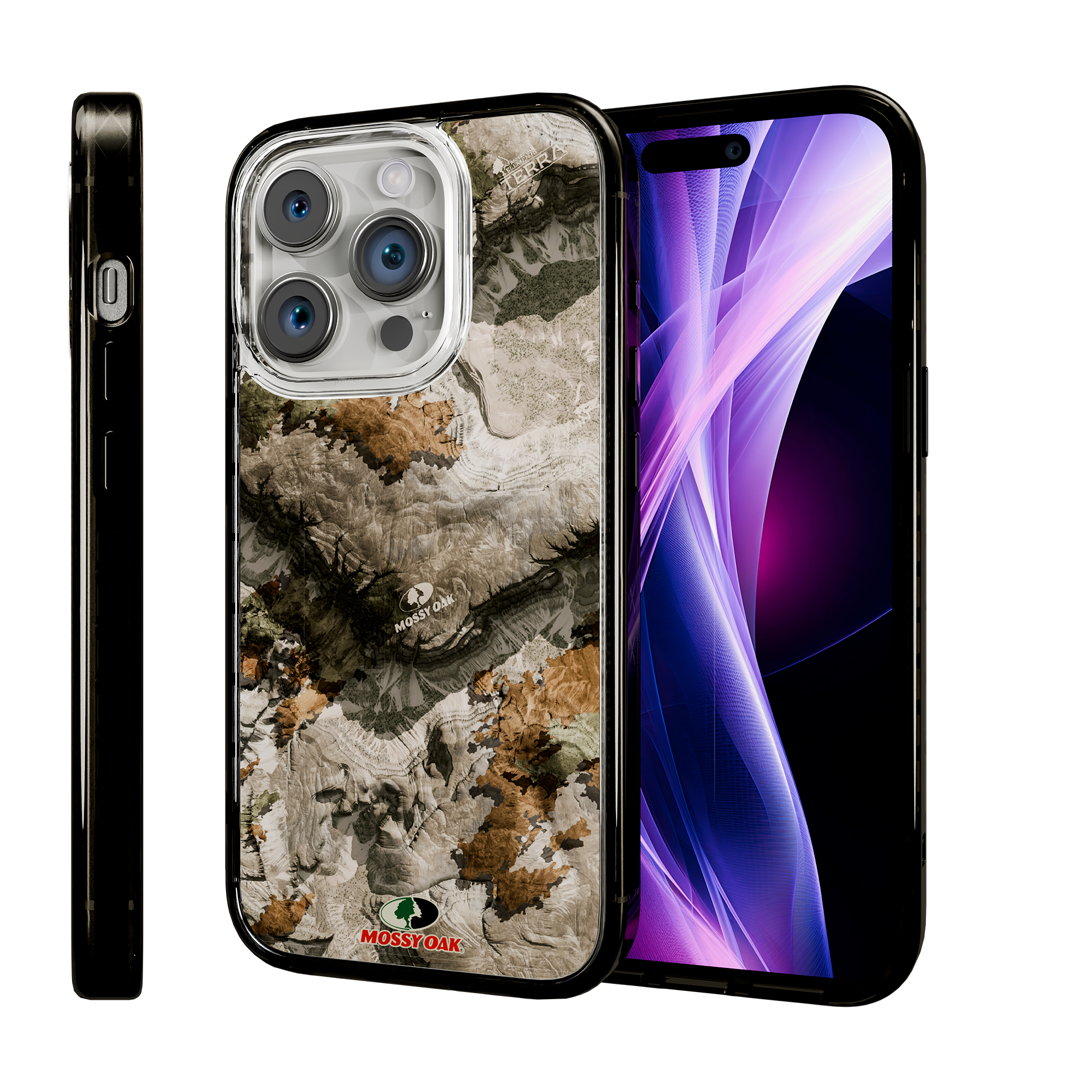 Slim MagSafe® Case for Apple iPhone 15 Pro | Mossy Oak Terra Gila Camo Onyx Black