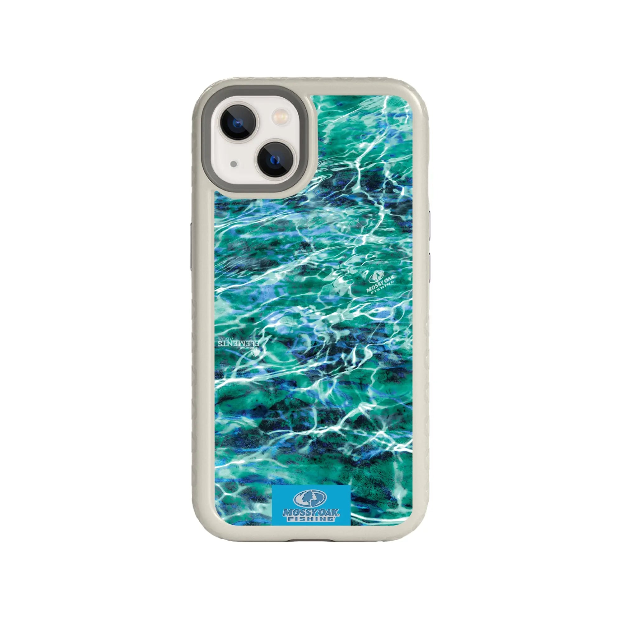 Mossy Oak Fortitude Series for Apple iPhone 13 - Agua Seafoam - Custom Case - Gray - cellhelmet