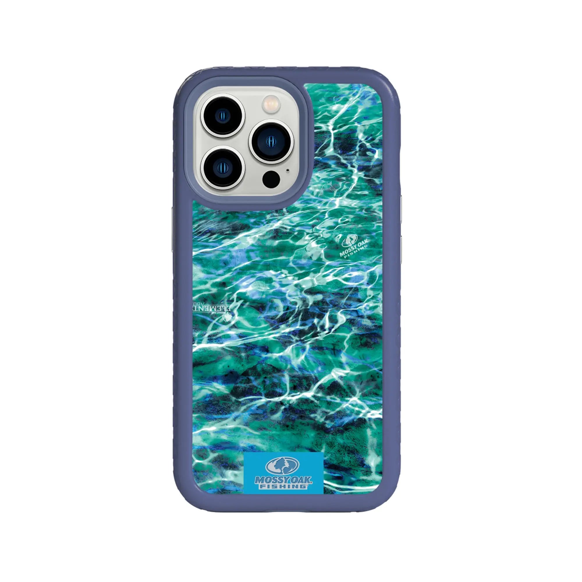 Mossy Oak Fortitude Series for Apple iPhone 13 Pro - Agua Seafoam - Custom Case - SlateBlue - cellhelmet