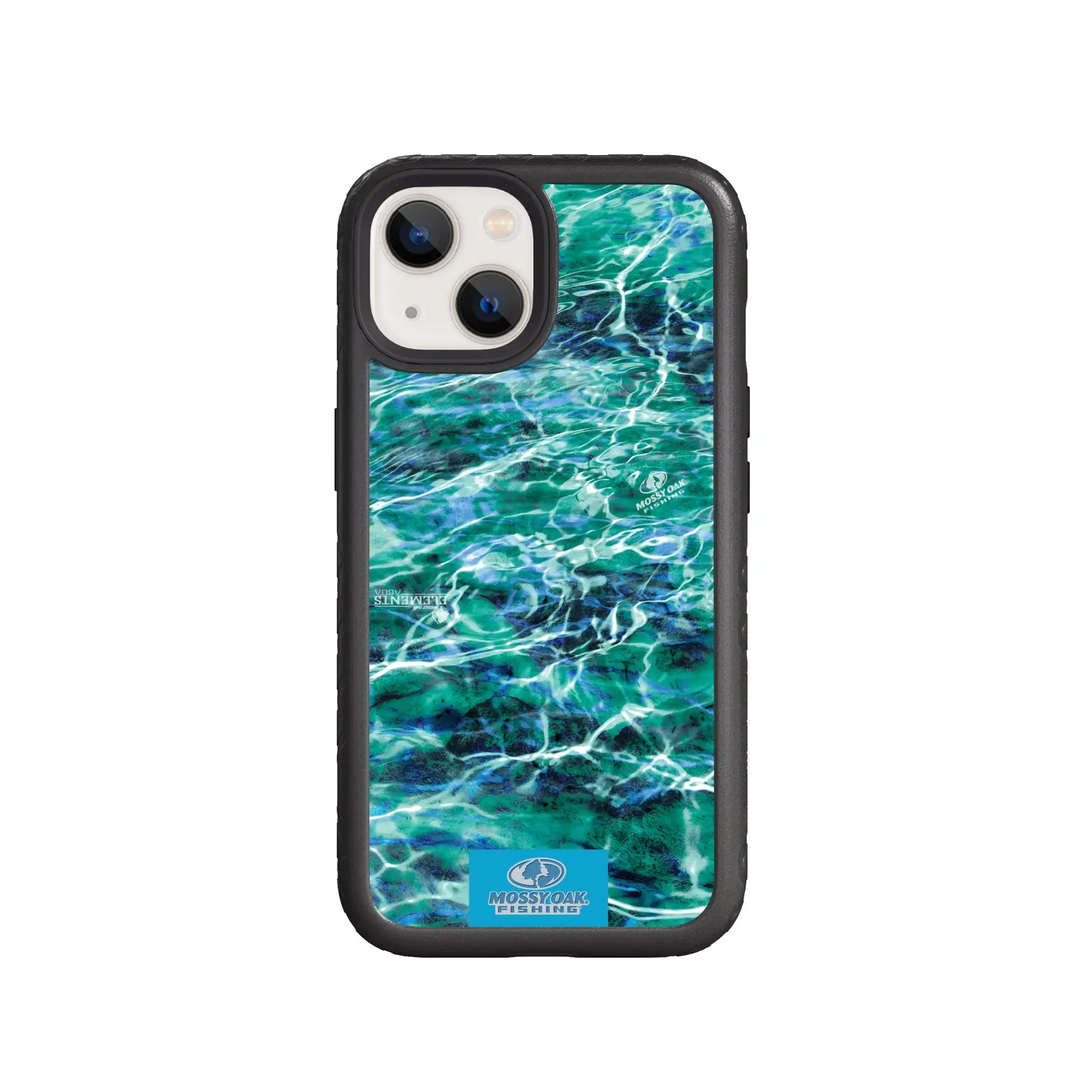 Mossy Oak Fortitude Series for Apple iPhone 14 - Agua Seafoam - Custom Case - OnyxBlack - cellhelmet
