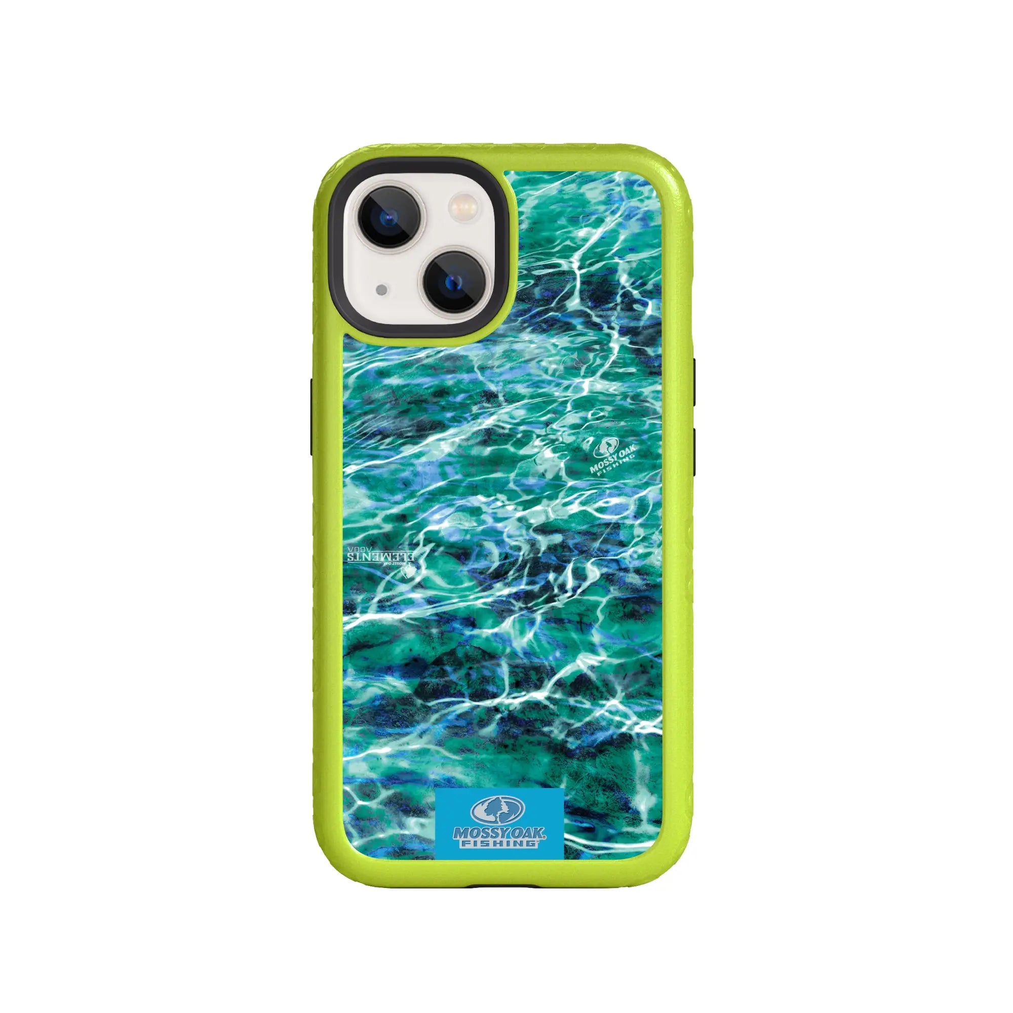 Mossy Oak Fortitude Series for Apple iPhone 14 - Agua Seafoam - Custom Case - ElectricLime - cellhelmet