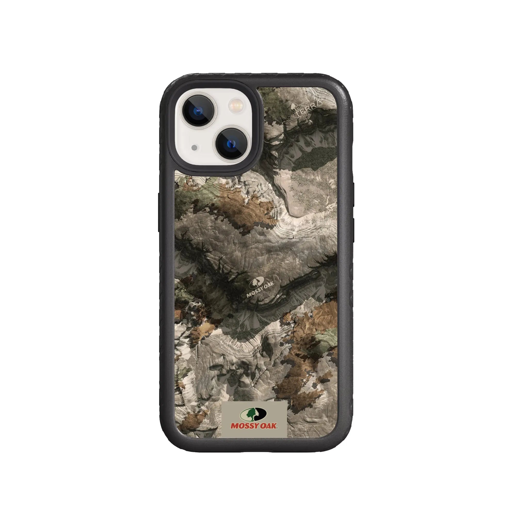 Mossy Oak Fortitude Series for Apple iPhone 14 - Terra Gila - Custom Case - OnyxBlack - cellhelmet