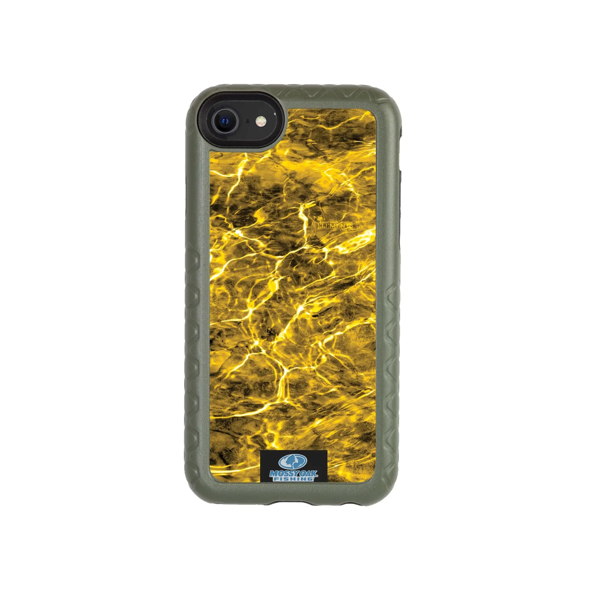 Mossy Oak Fortitude Series for Apple iPhone SE2 / SE3 / 6 / 7 / 8 - Agua Yellowfin - Custom Case - OliveDrabGreen - cellhelmet