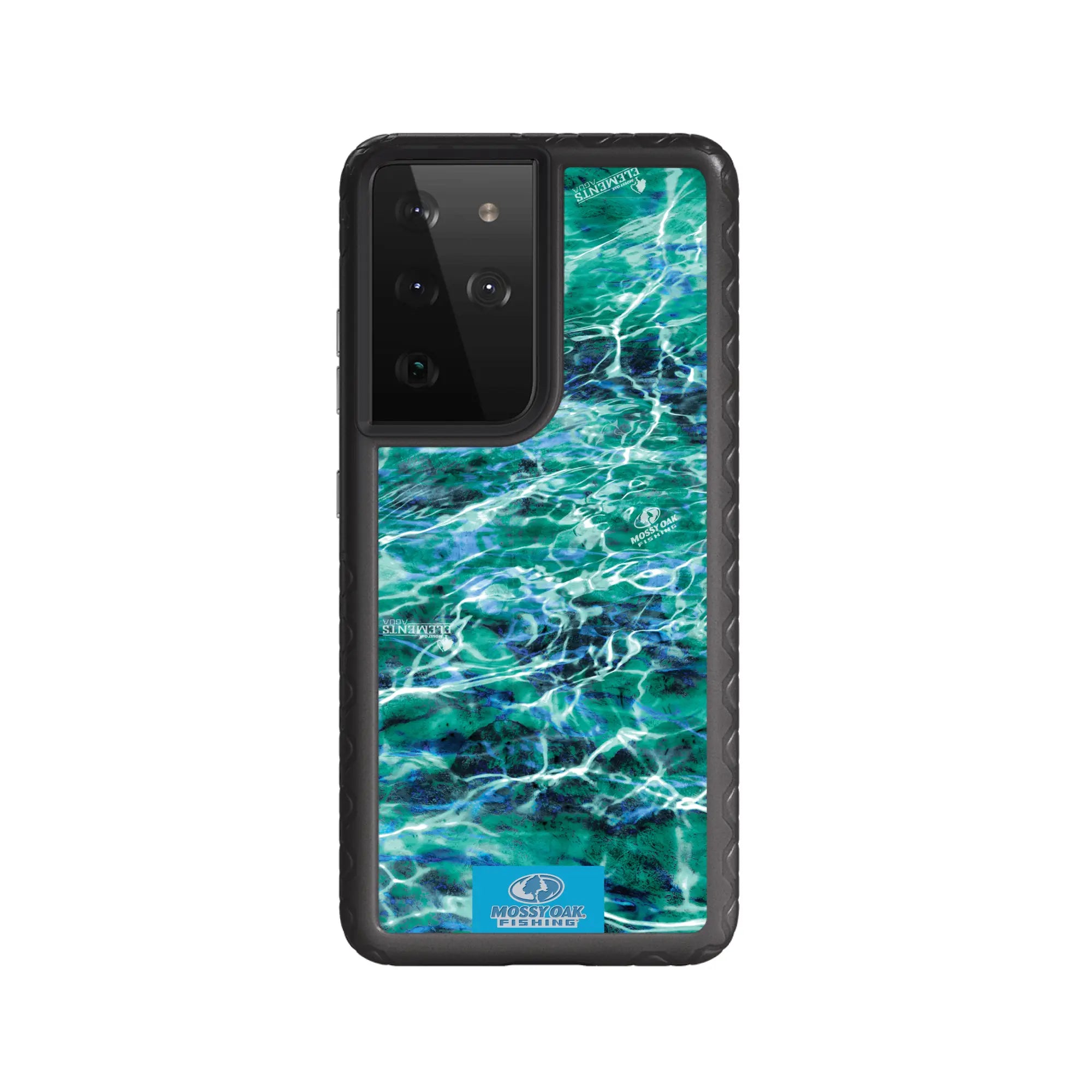 Mossy Oak Fortitude Series for Samsung Galaxy S21 Ultra 5G - Agua Seafoam - Custom Case - OnyxBlack - cellhelmet