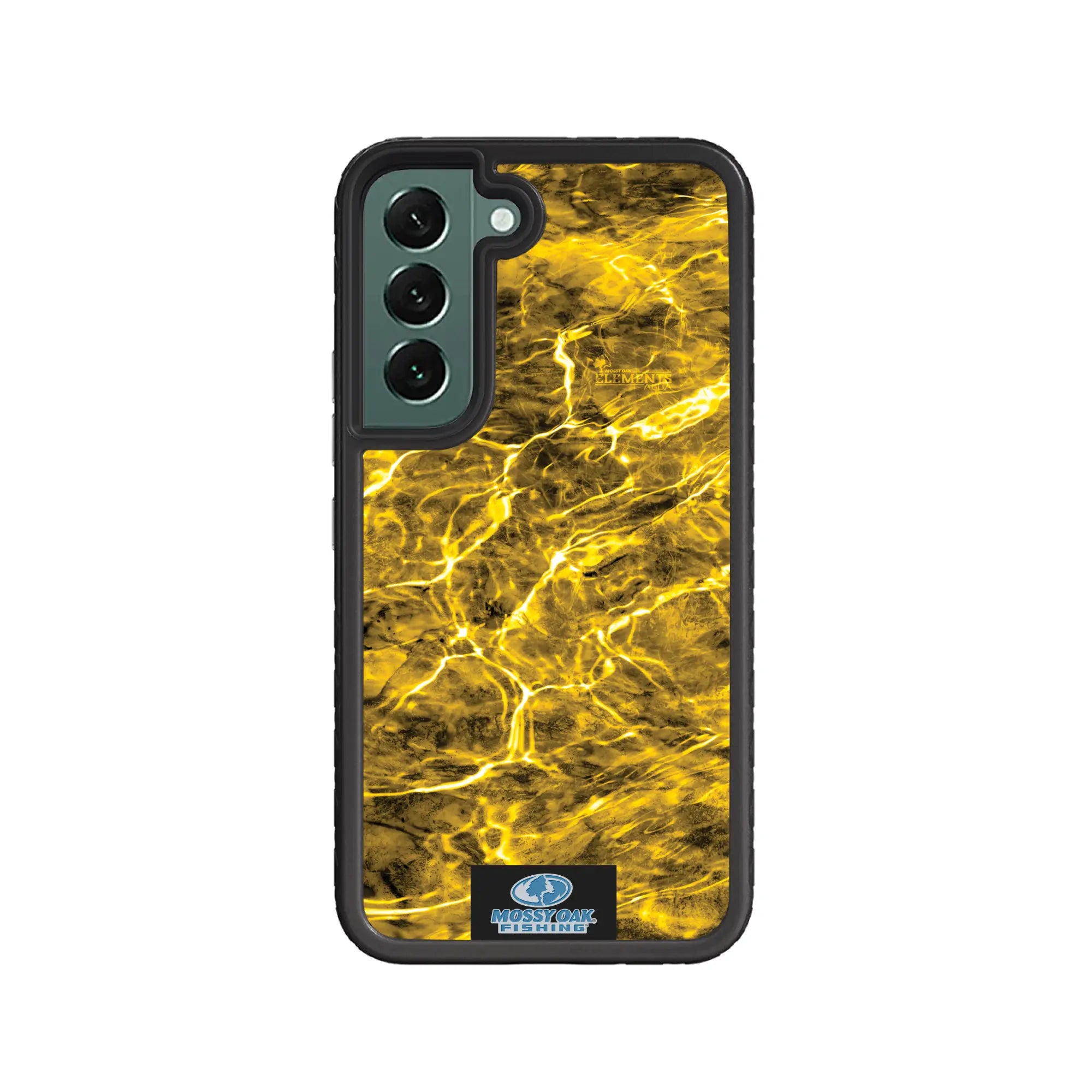 Mossy Oak Fortitude Series for Samsung Galaxy S22 5G - Agua Yellowfin - Custom Case - OnyxBlack - cellhelmet