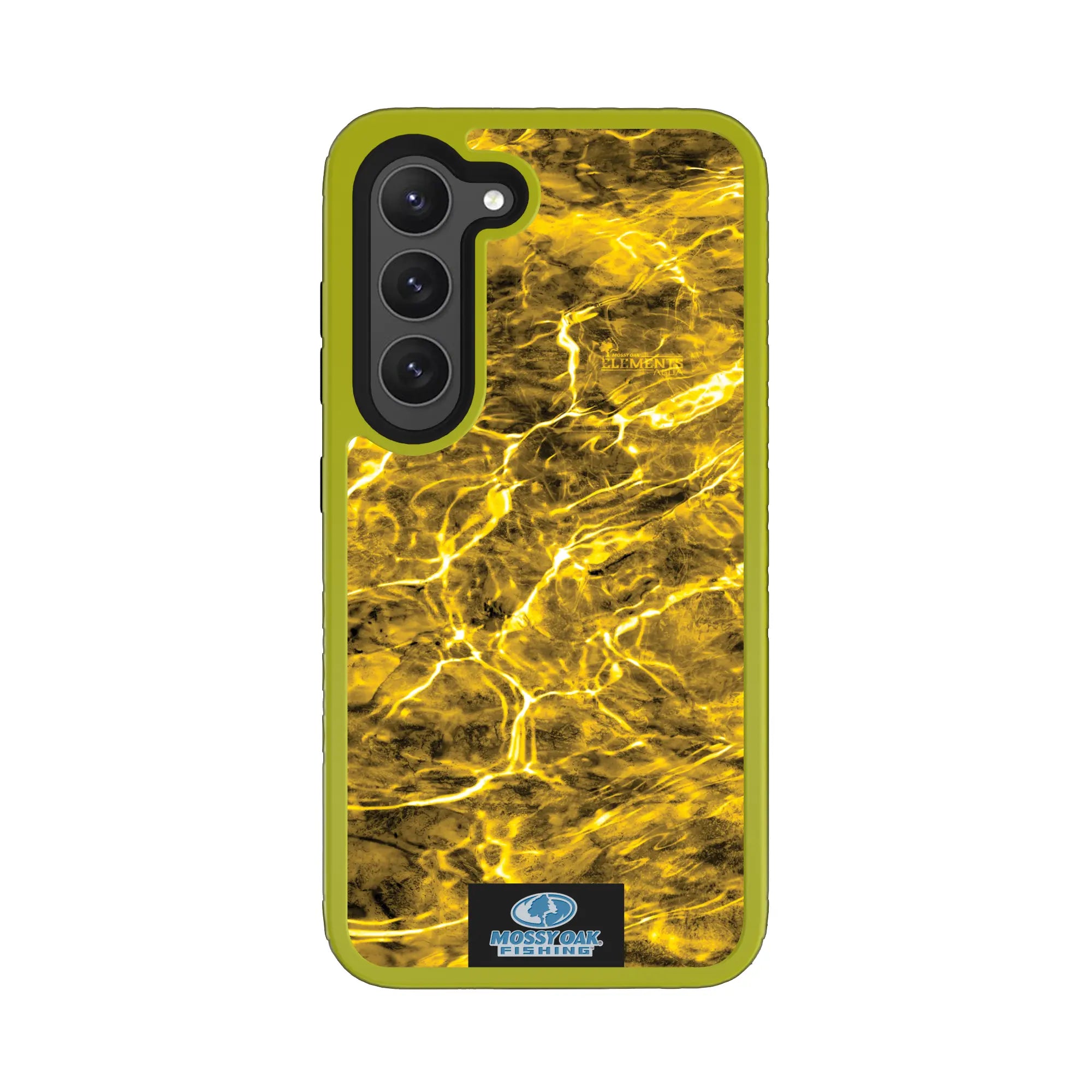 Mossy Oak Fortitude Series for Samsung Galaxy S23 - Agua Yellowfin - Custom Case - ElectricLime - cellhelmet