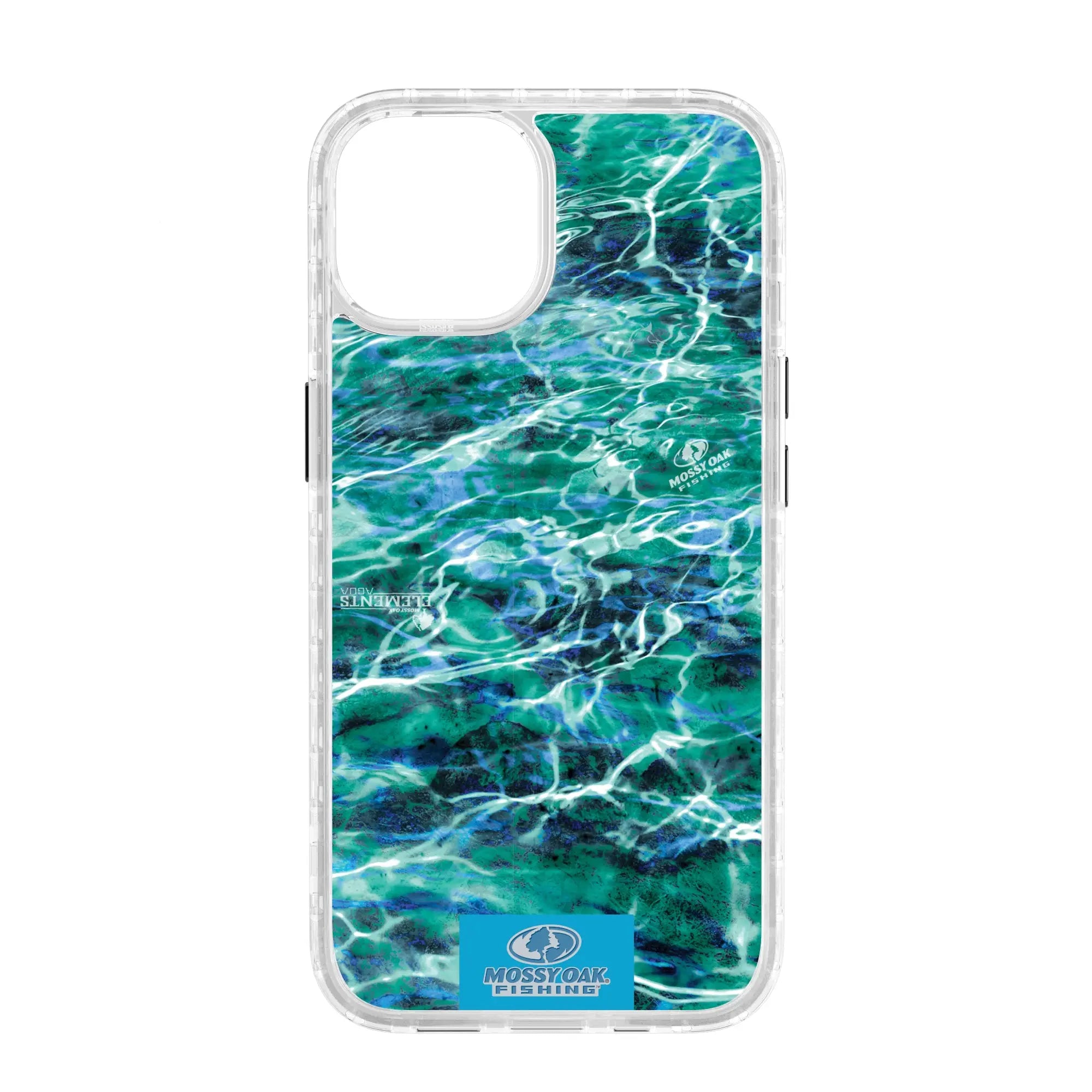 Mossy Oak Magnitude Series for Apple iPhone 14  - Agua Seafoam - Custom Case - CrystalClear - cellhelmet