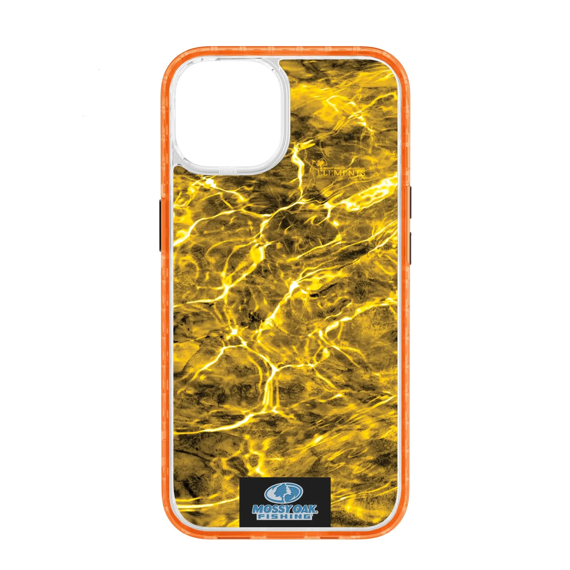 Mossy Oak Magnitude Series for Apple iPhone 14  - Agua Yellowfin - Custom Case - BlazeOrange - cellhelmet