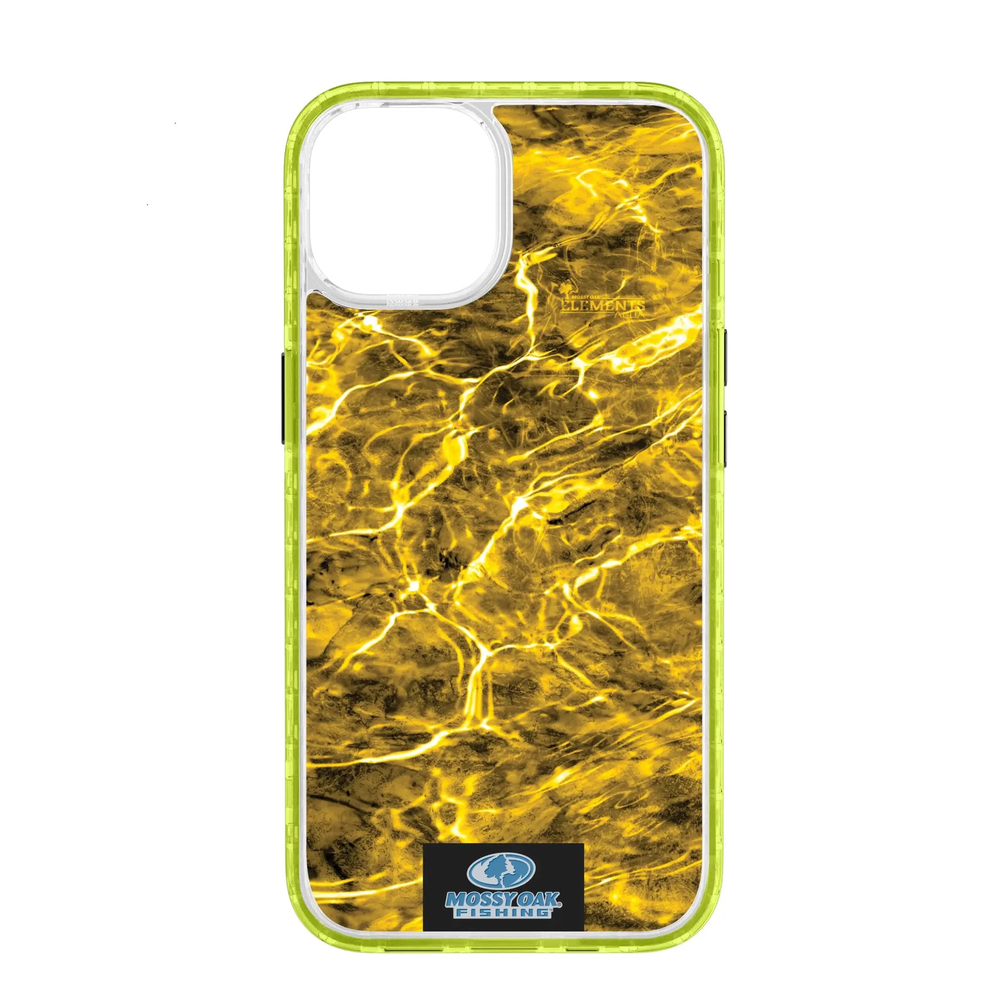 Mossy Oak Magnitude Series for Apple iPhone 14  - Agua Yellowfin - Custom Case - ElectricLime - cellhelmet