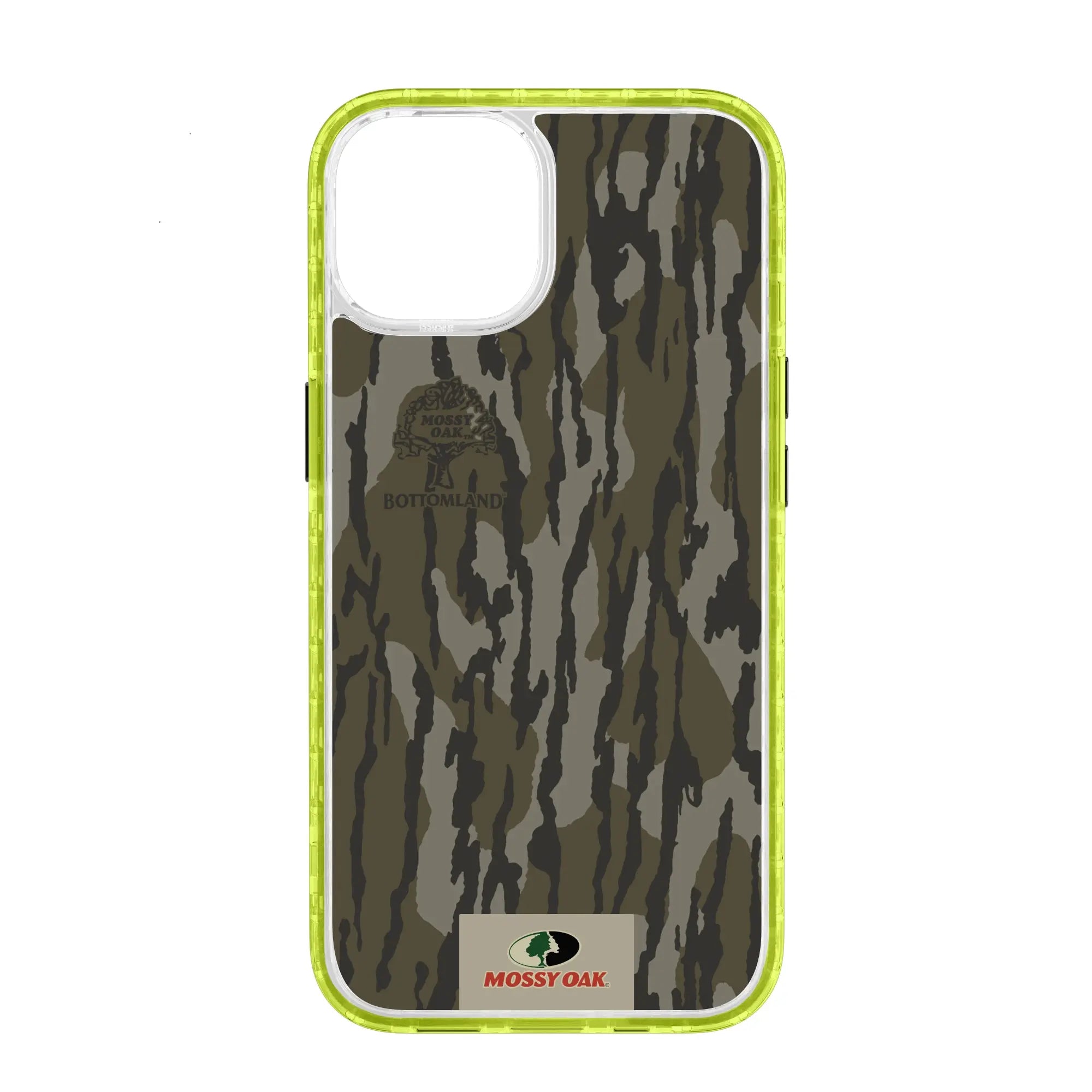 Mossy Oak Magnitude Series for Apple iPhone 14  - Bottomland Orig - Custom Case - ElectricLime - cellhelmet