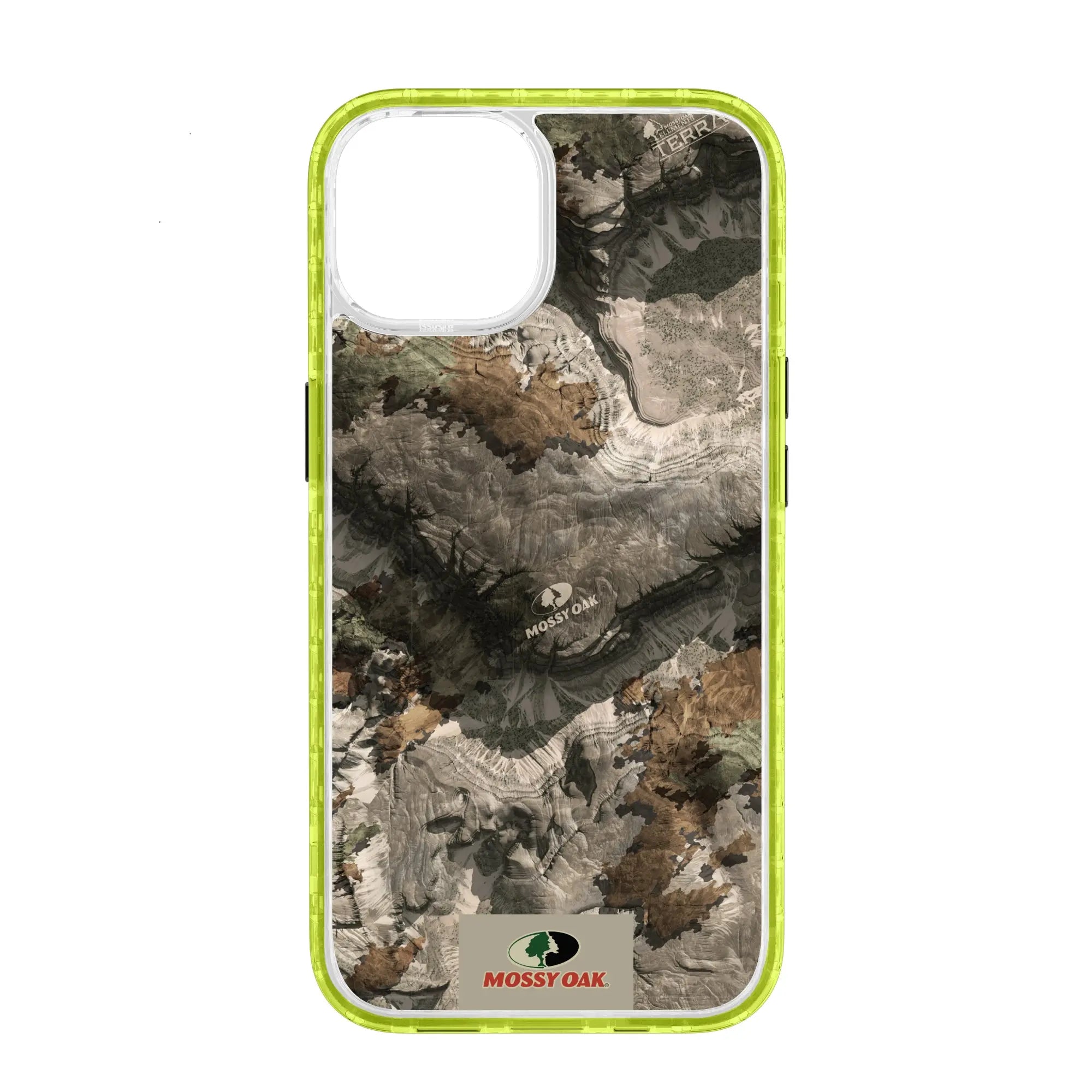 Mossy Oak Magnitude Series for Apple iPhone 14 - Terra Gila - Custom Case - ElectricLime - cellhelmet