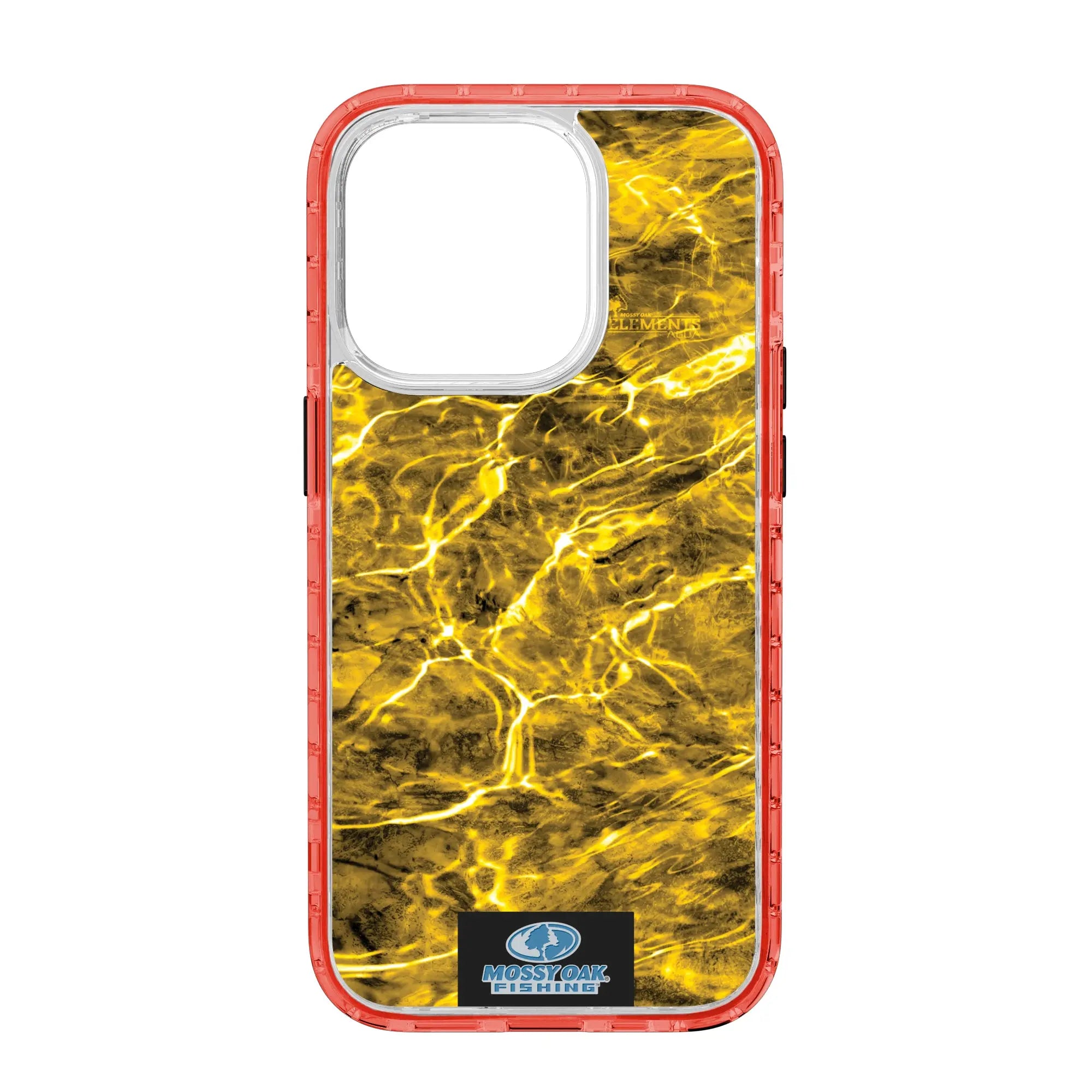 Mossy Oak Magnitude Series for Apple iPhone 14 Pro  - Agua Yellowfin - Custom Case - TurboRed - cellhelmet