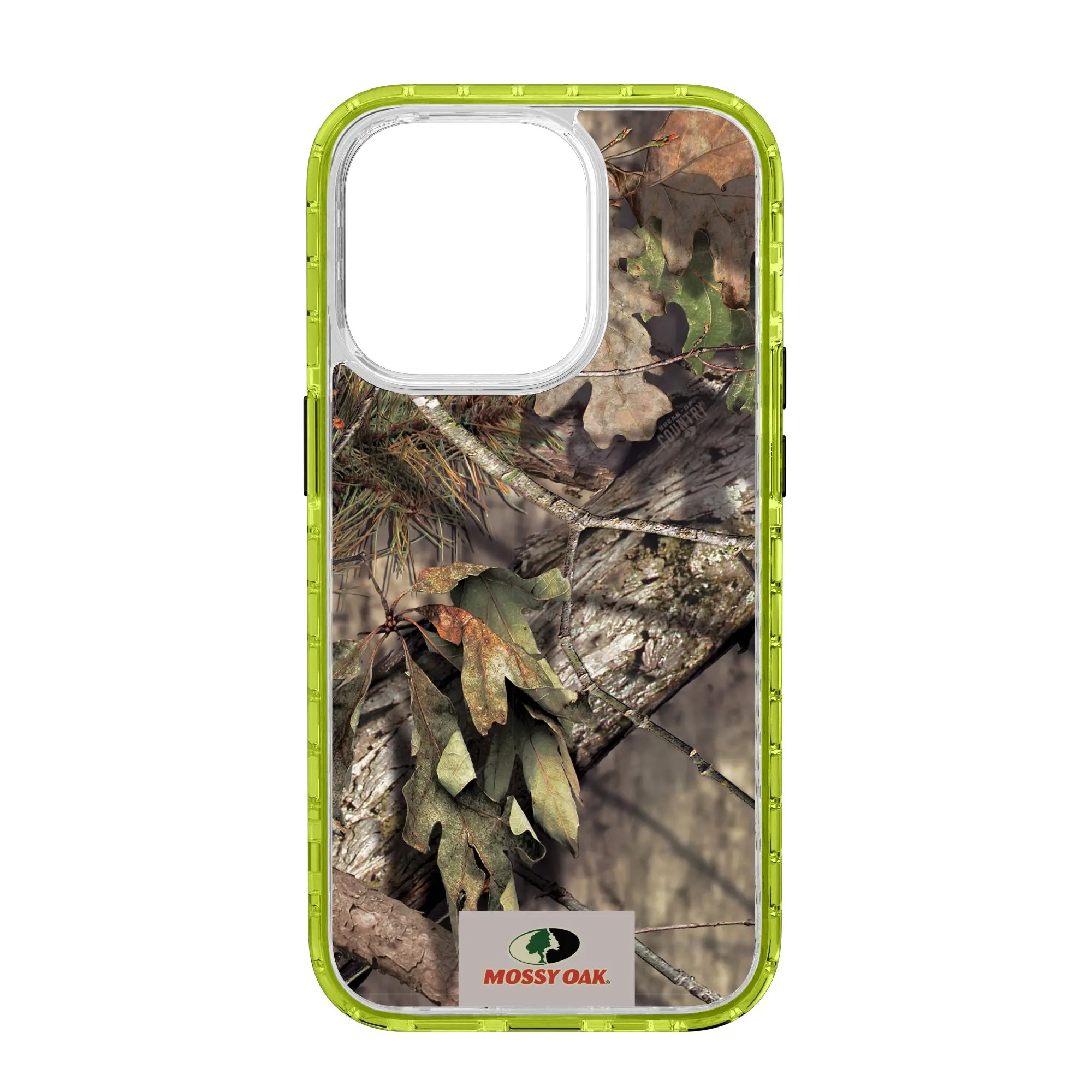 Mossy Oak Magnitude Series for Apple iPhone 14 Pro  - Breakup Country - Custom Case - ElectricLime - cellhelmet